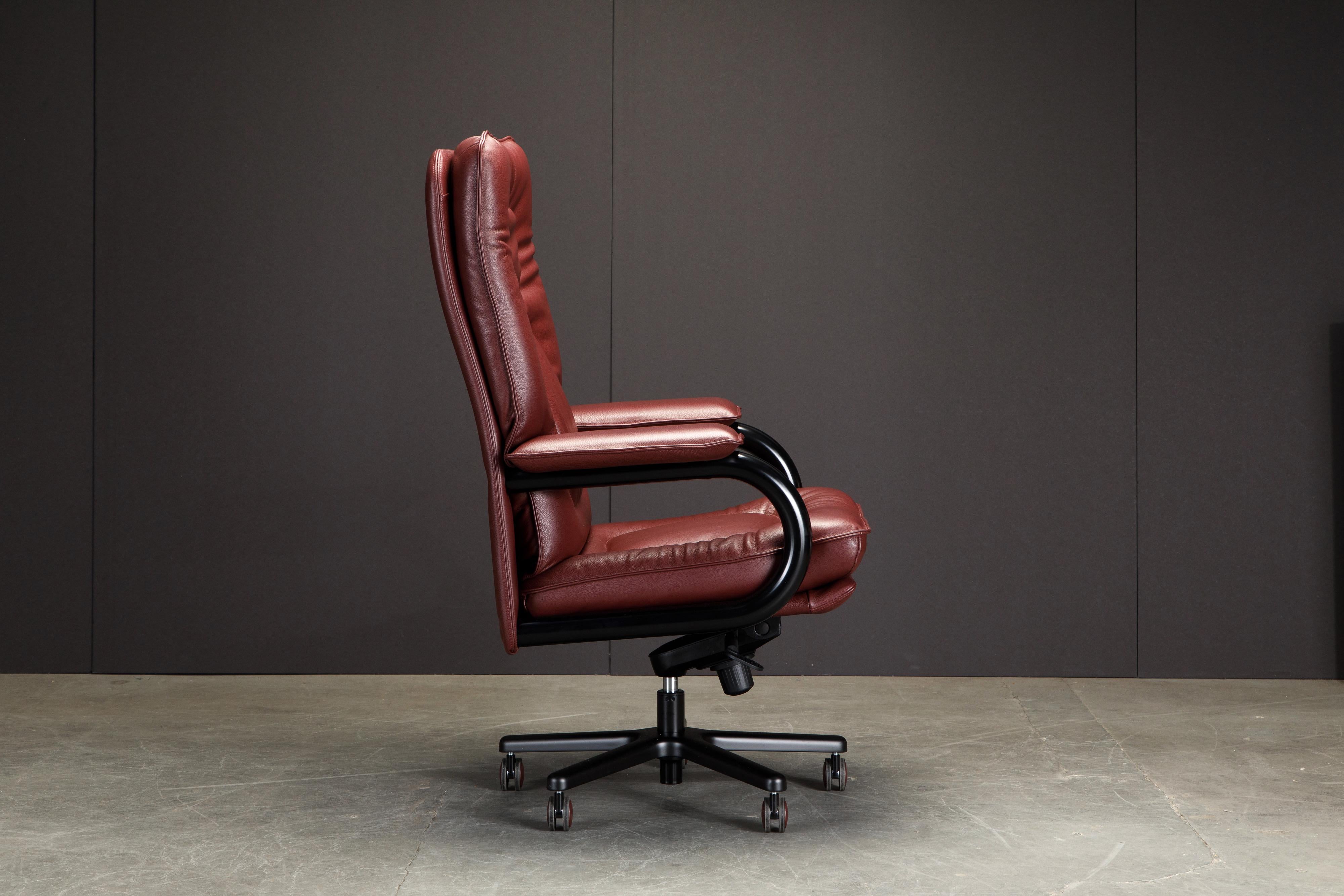 'Wall Street Big' by Guido Faleschini for Mariani Leather Executive Desk Chair In New Condition For Sale In Los Angeles, CA