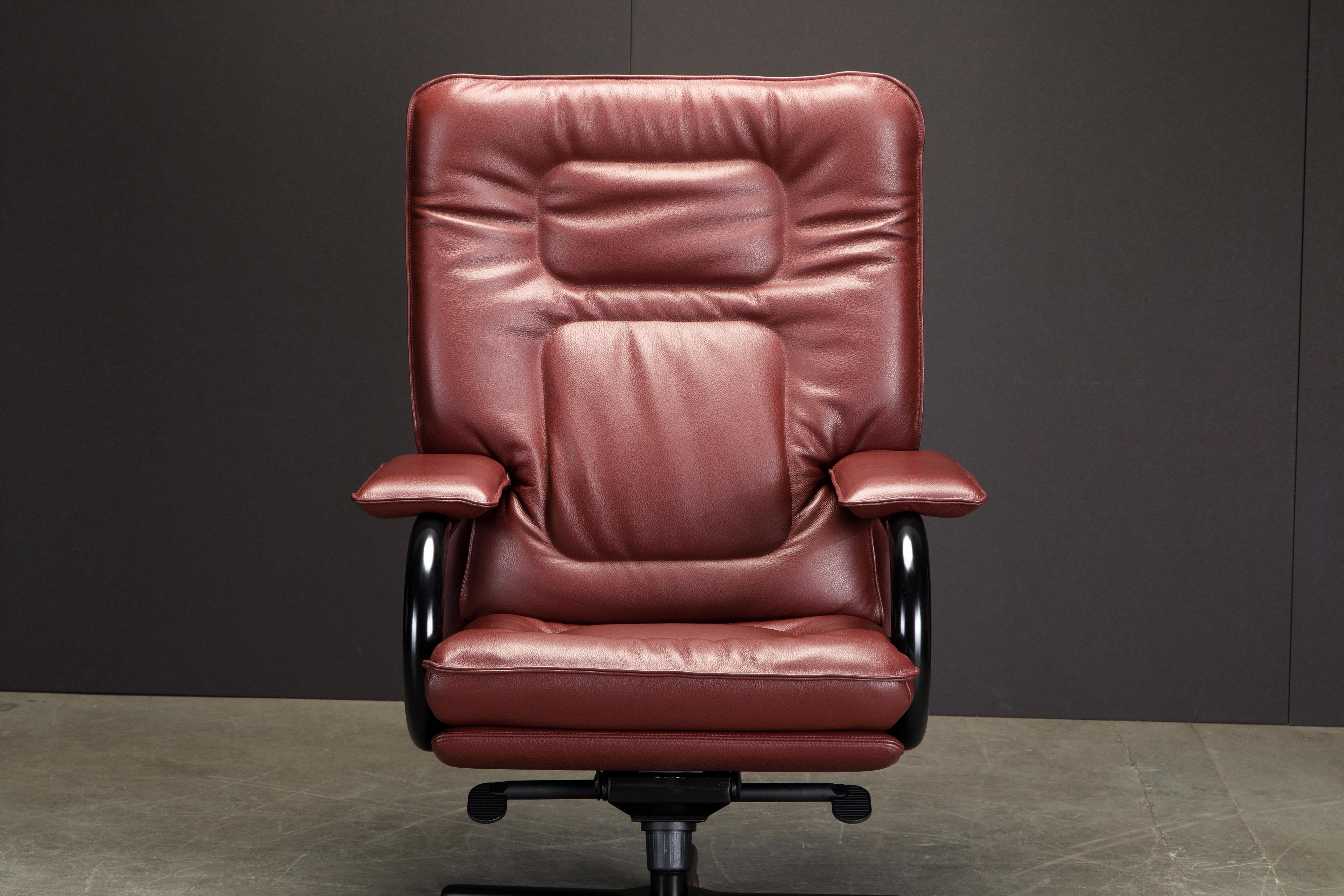 'Wall Street Big' by Guido Faleschini for Mariani Leather Executive Desk Chair For Sale 3