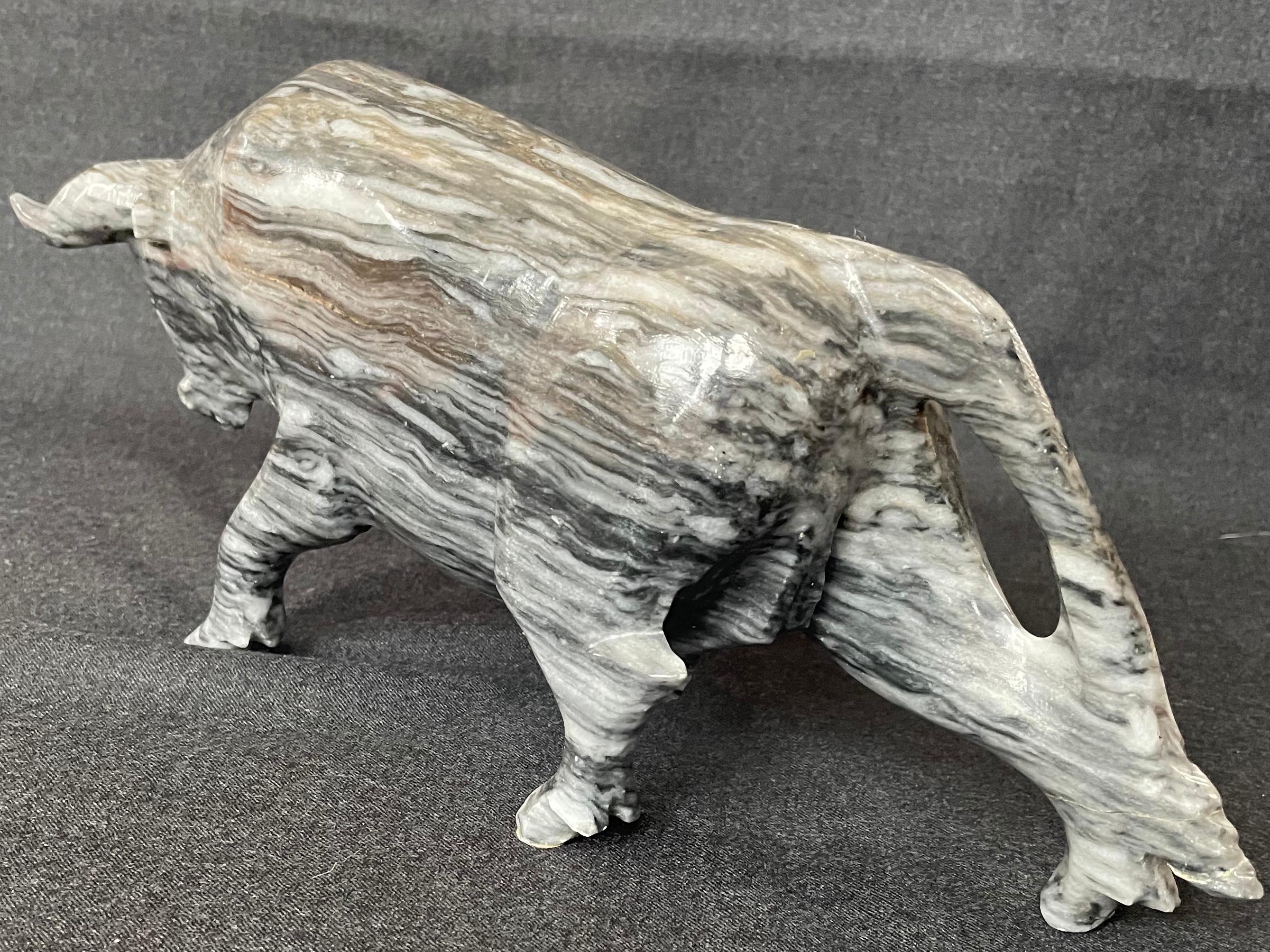 Hand-Carved Wall Street Bull Sculpture For Sale