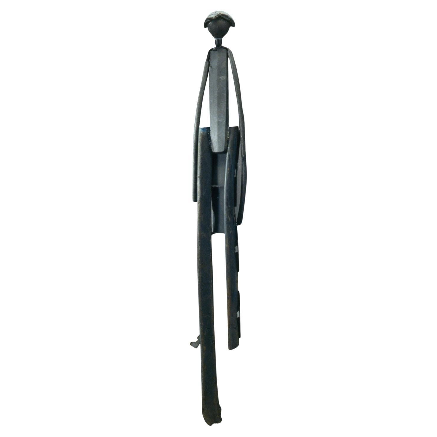 Wall Stroller Sculpture, Plastic Assemblage in Black, 1998 by Jerry Ross Barrish