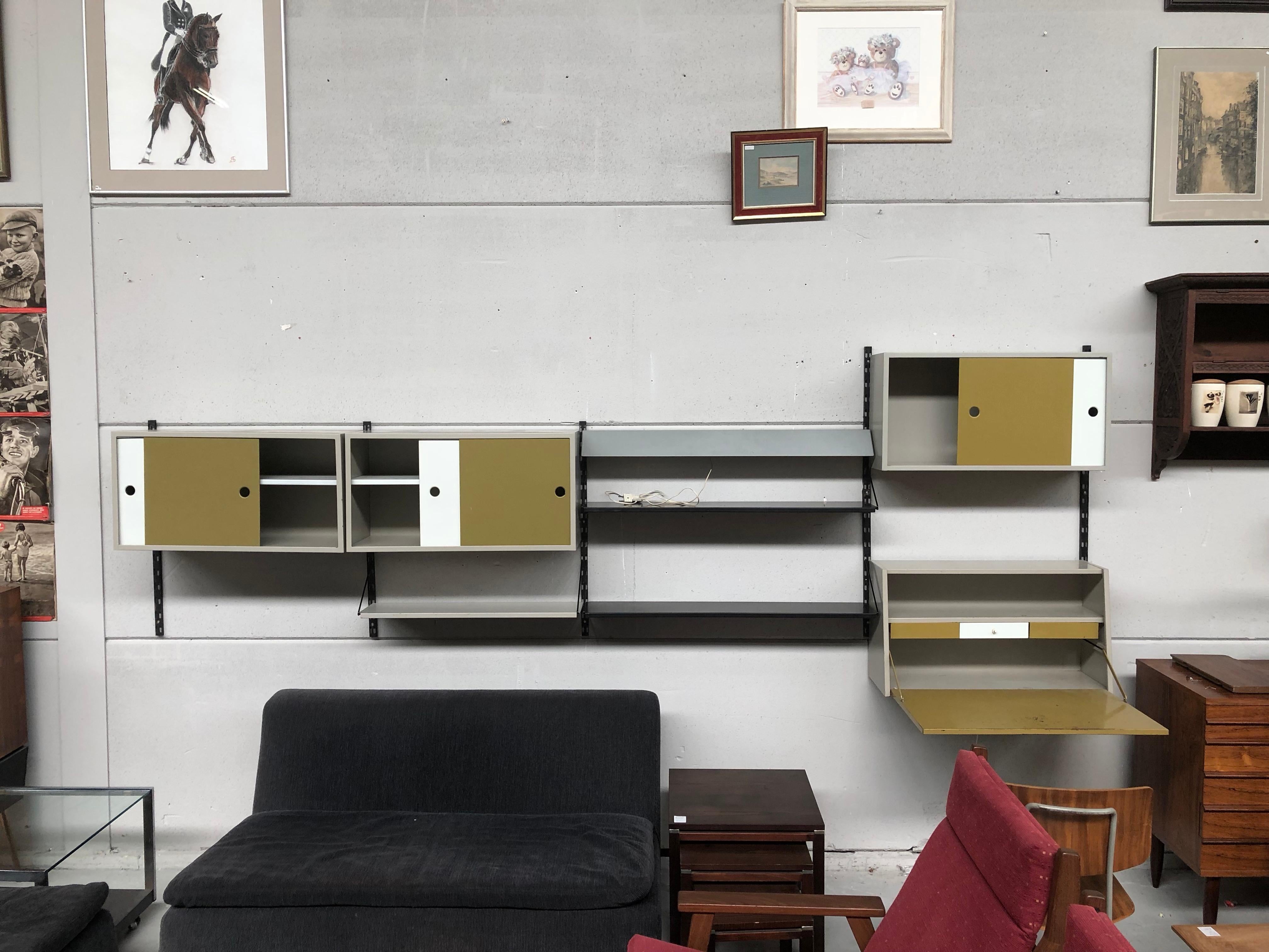 Mid-20th Century Wall System by Tjerk Reijenga for Pilastro, Netherlands -circa 1960