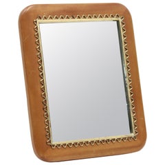 Wall-/Table Mahogany Mirror by Svensk Hemslöjd, 1950s