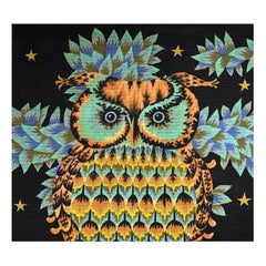 Wandteppich von Alain Cornic, Eule, Aubusson, 1950er Jahre
