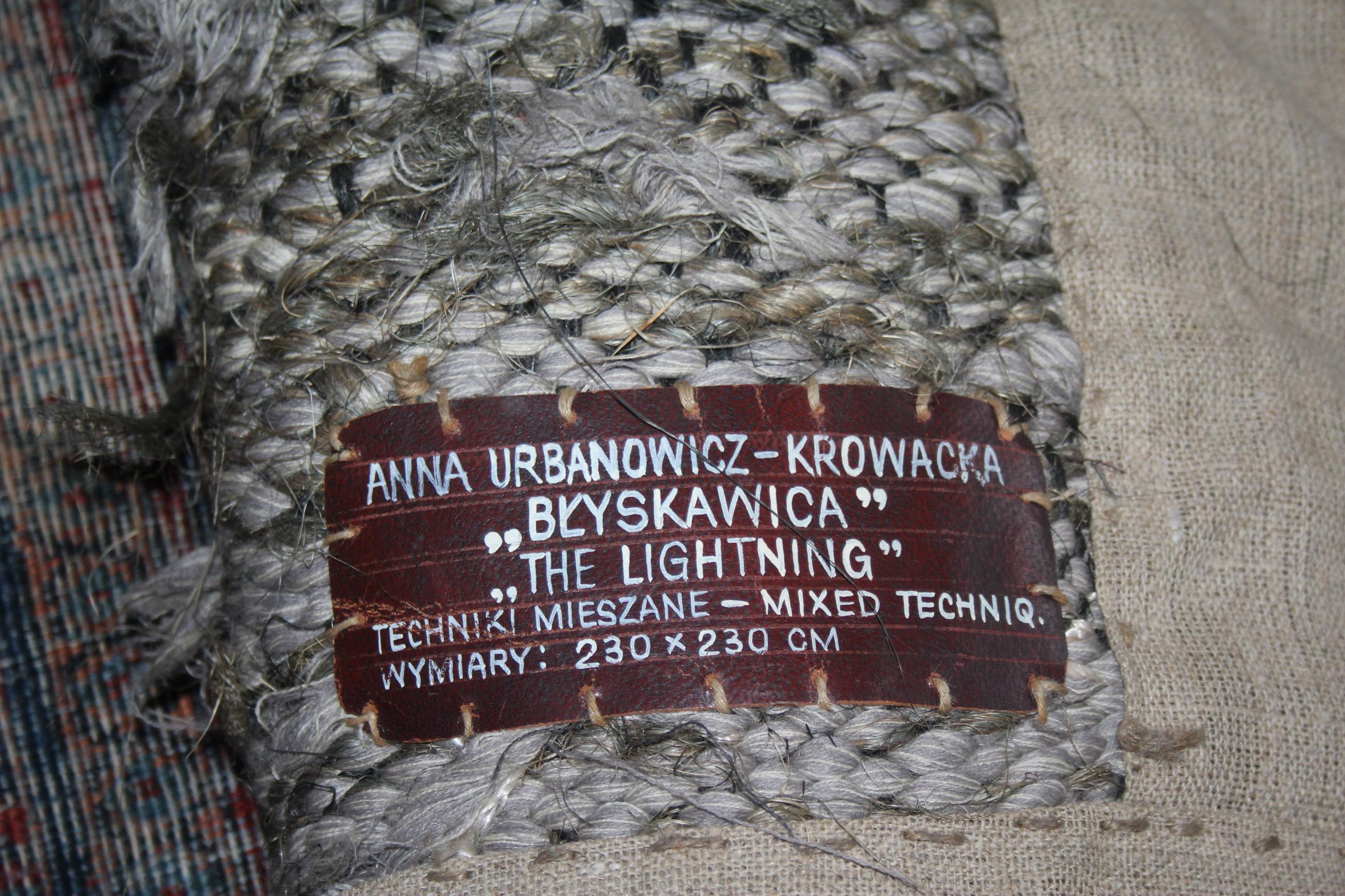 Wall tapestry by Anna Urbanowicz Krowacka signed and title the lightning  For Sale 8