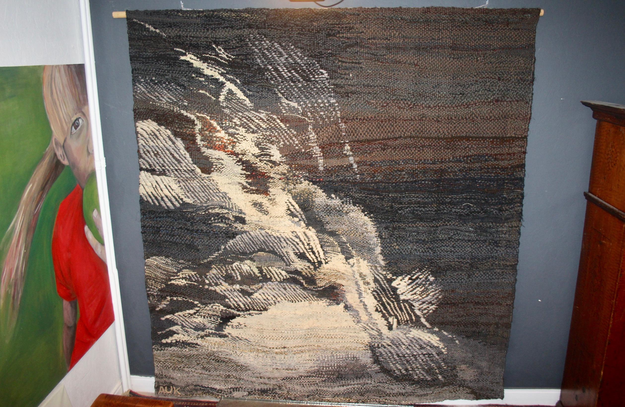 Late 20th Century Wall tapestry by Anna Urbanowicz Krowacka signed and title the lightning  For Sale