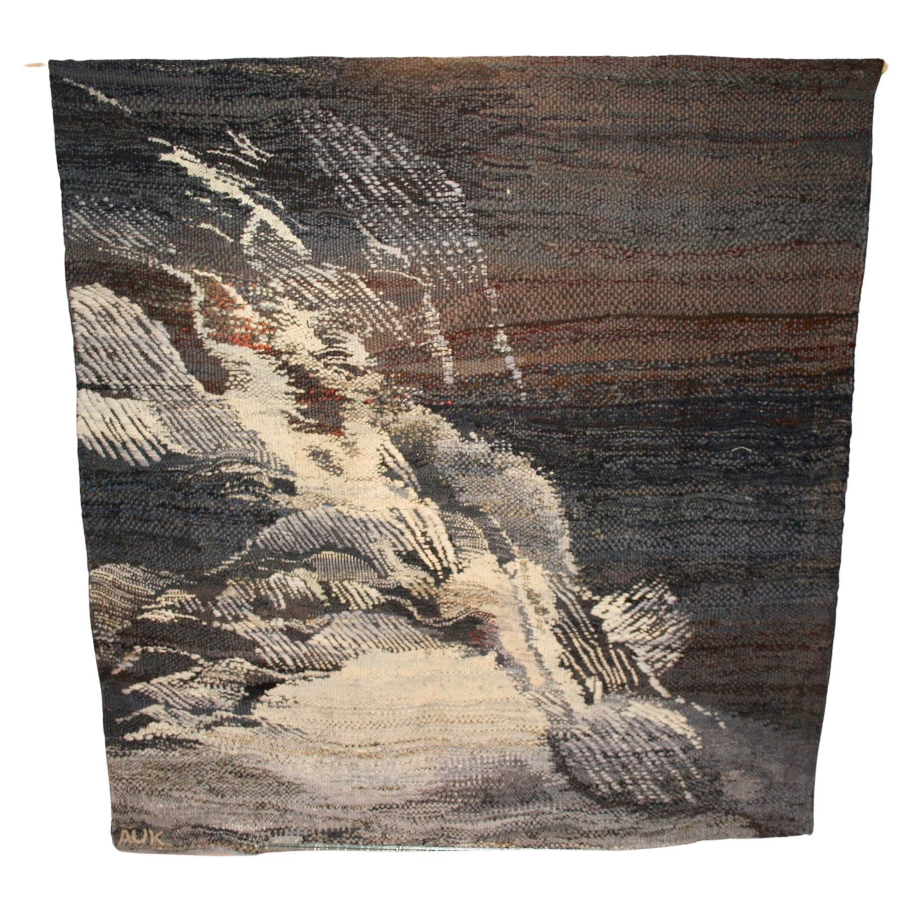 Wall tapestry by Anna Urbanowicz Krowacka signed and title the lightning  For Sale