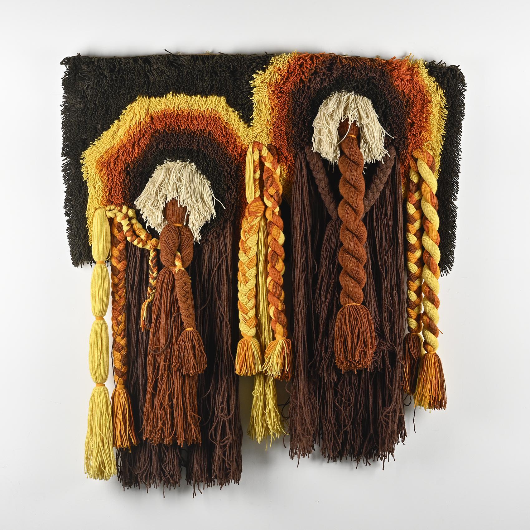 Wall Tapestry in Macramé, Desso Studio, circa 1970 3