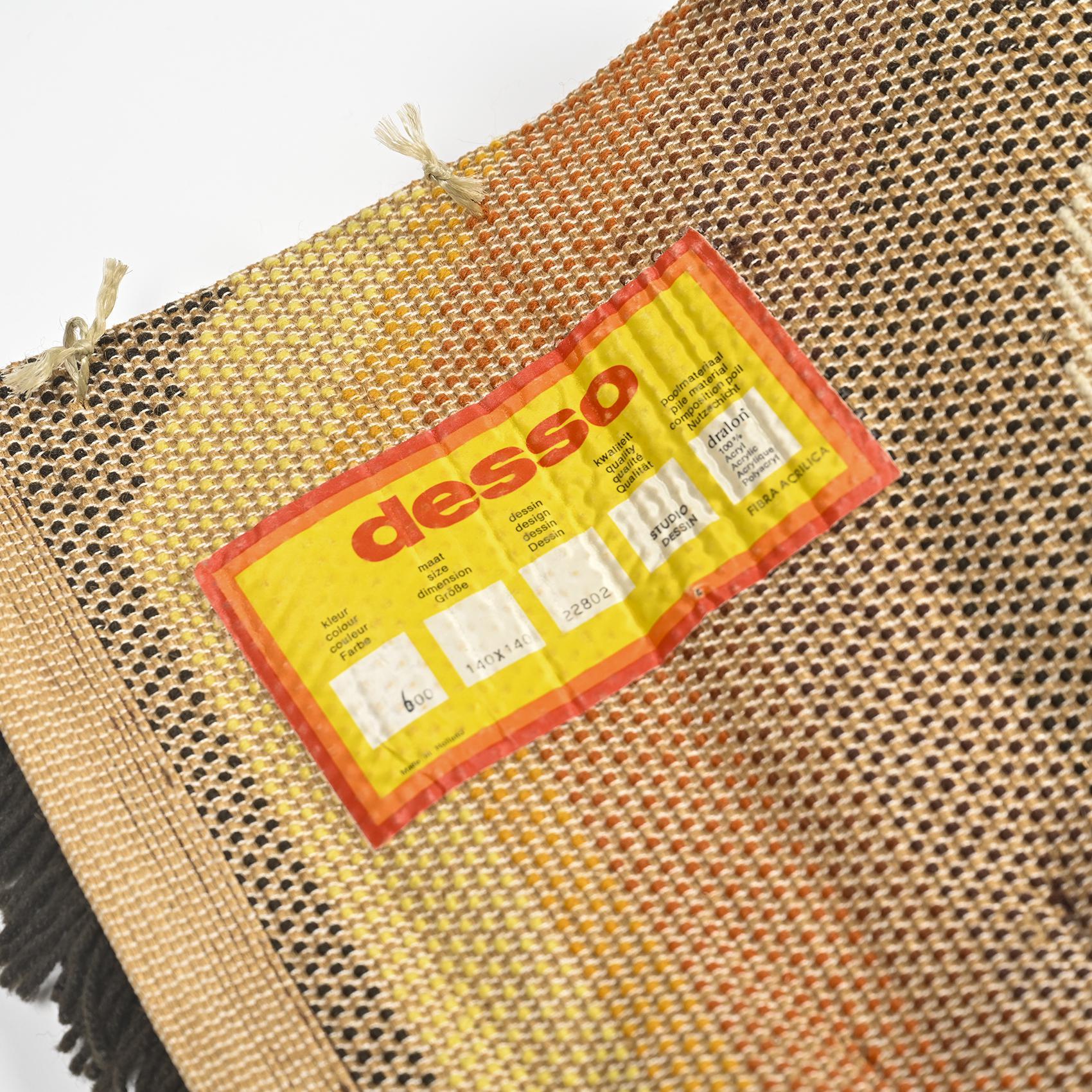 20th Century Wall Tapestry in Macramé, Desso Studio, circa 1970