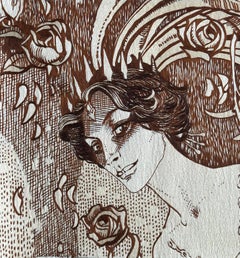 Wall Tapestry in Silk Embroidery, after Master and Margarita by Michael Bulgakov