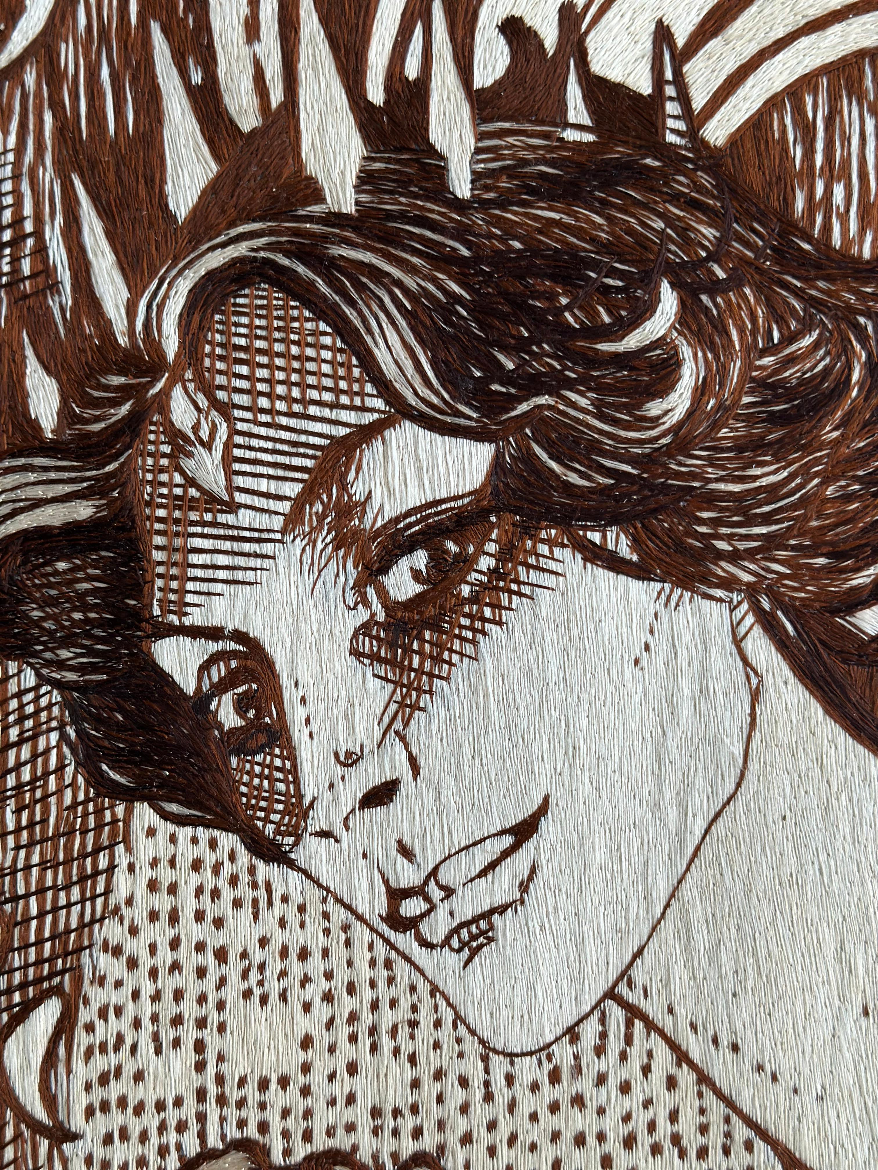 Hong Kong Tapisserie murale en broderie de soie, d'après Le Maître et Marguerite de Michael Boulgakov en vente