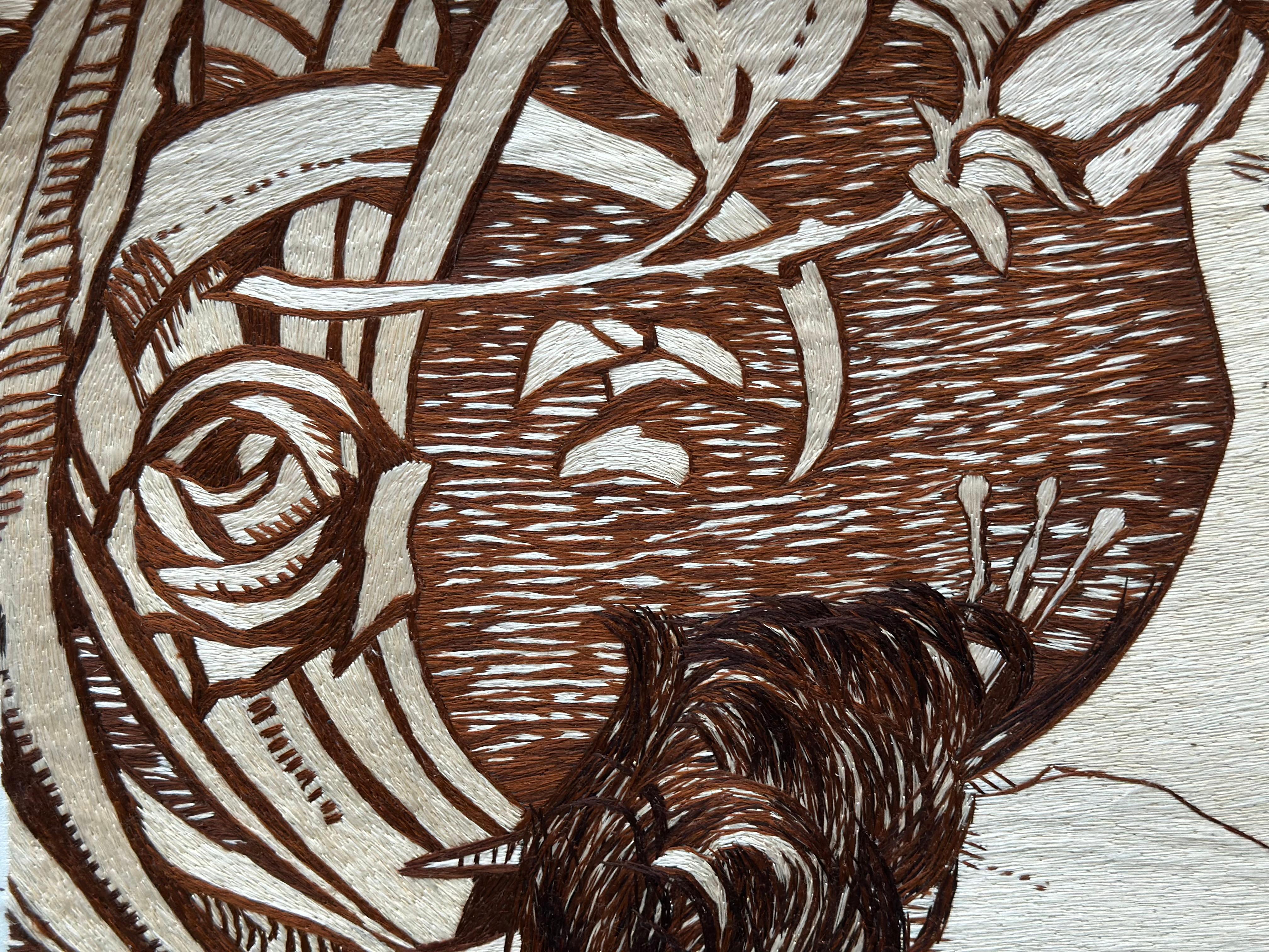 Fait main Tapisserie murale en broderie de soie, d'après Le Maître et Marguerite de Michael Boulgakov en vente