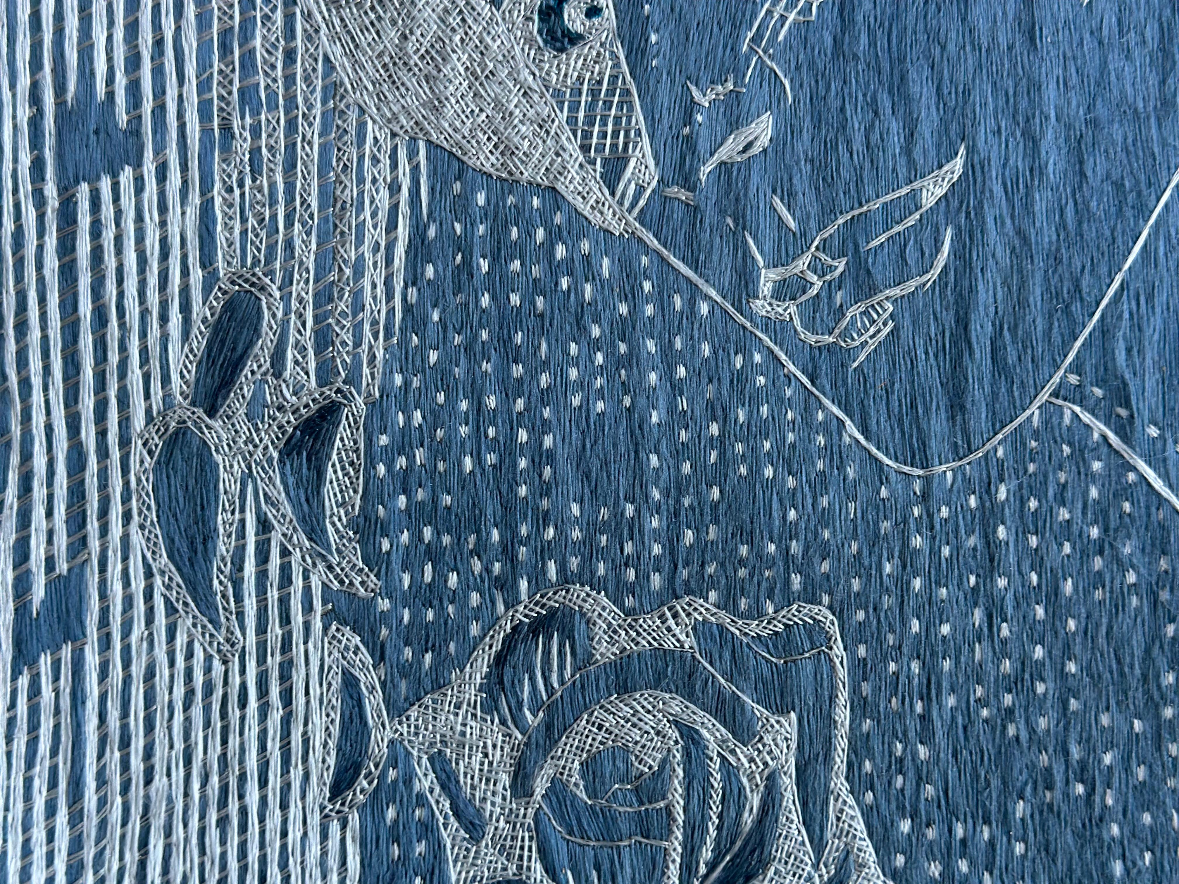 XXIe siècle et contemporain Tapisserie murale en broderie de soie, d'après Le Maître et Marguerite de Michael Boulgakov en vente