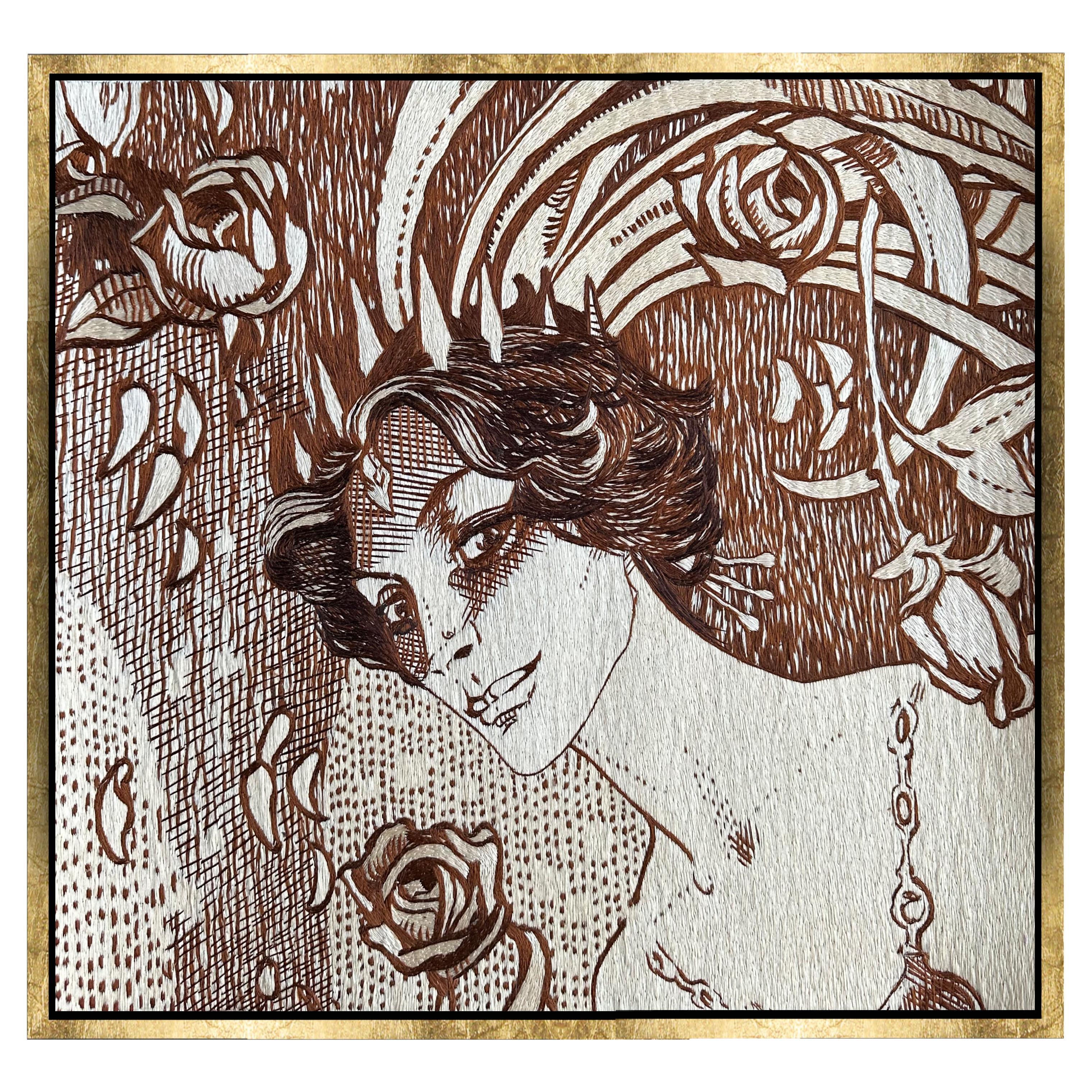 Wandteppich in Seidenstickerei, nach Meister und Margarita von Michael Bulgakov