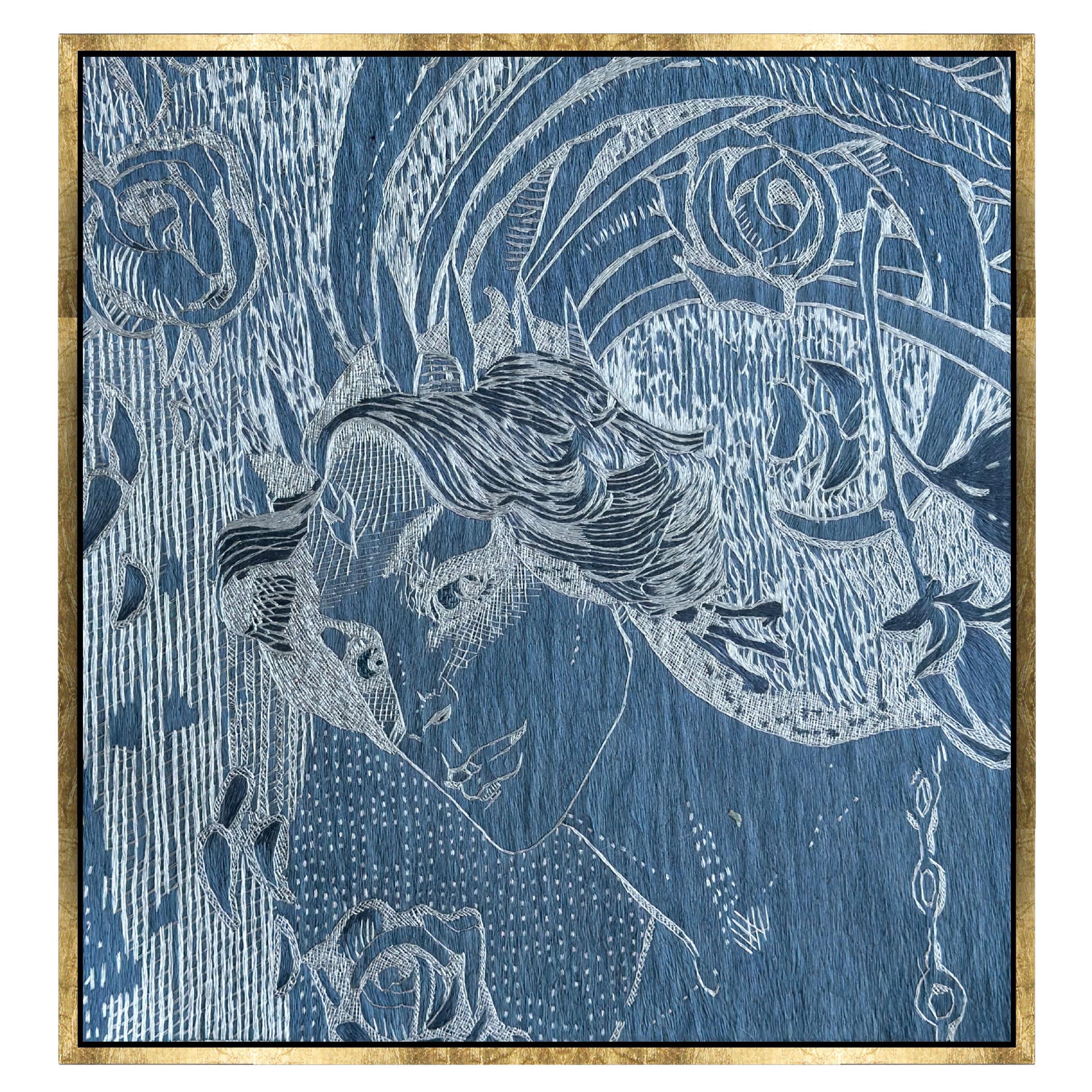 Wandteppich in Seidenstickerei, nach Meister und Margarita von Michael Bulgakov