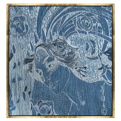 Tapisserie murale en broderie de soie, d'après Le Maître et Marguerite de Michael Boulgakov