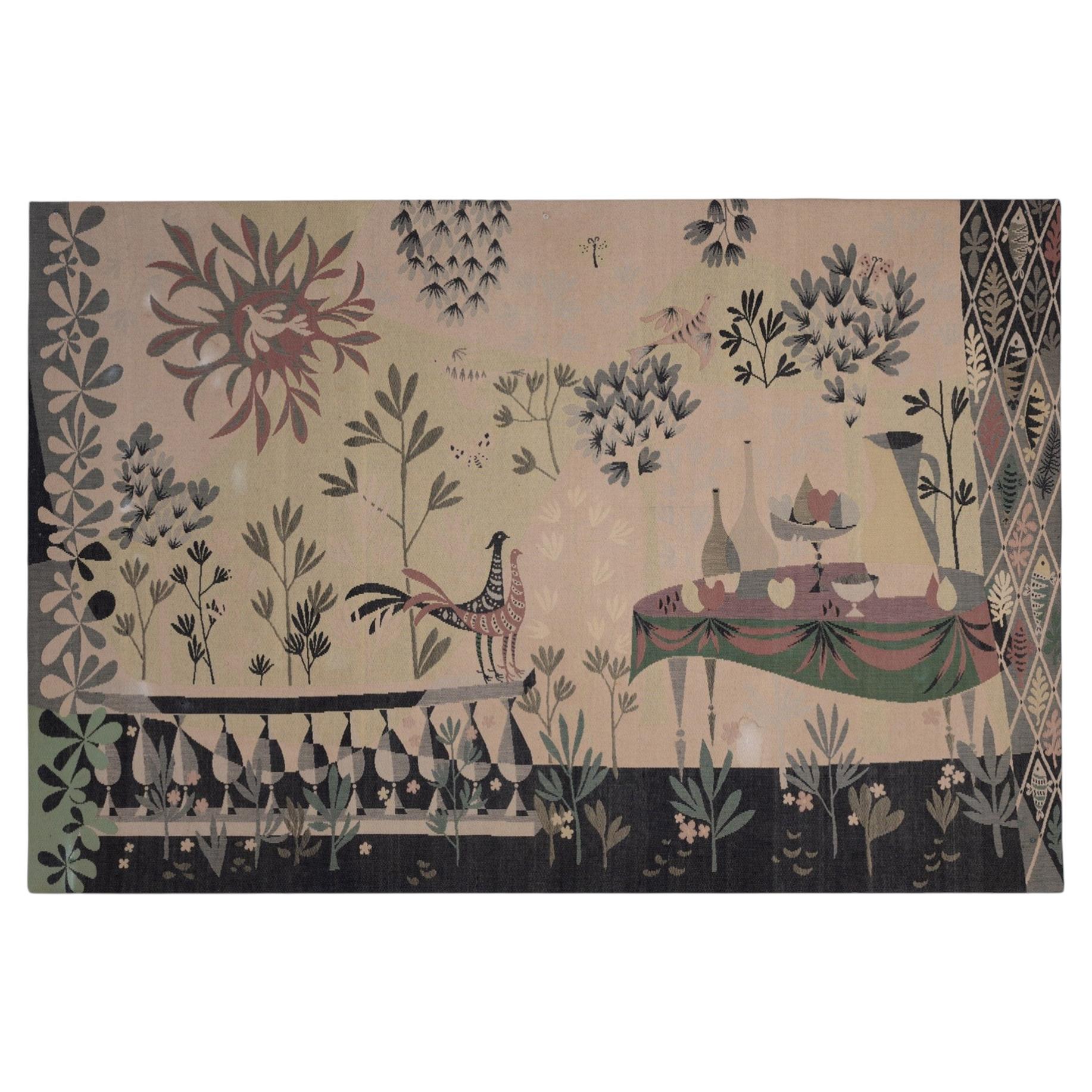 Le Déjeuner Wall Tapestry, Aubusson Style, Signed, 194x135 cm For Sale