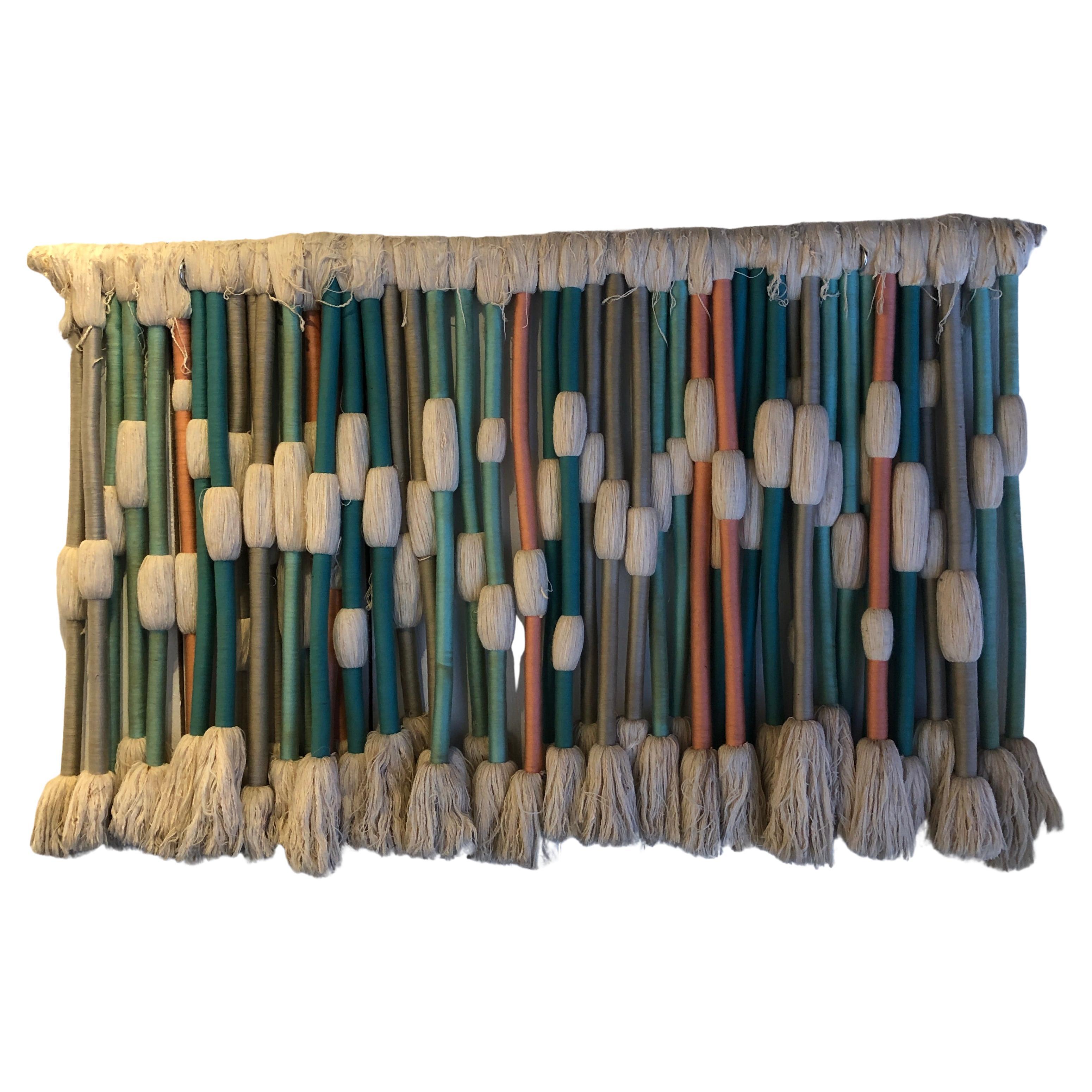 Wall tapestry sculpture attributed to Sheila Hicks For Sale