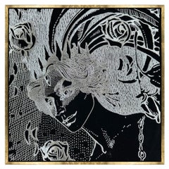 Tapiz de pared Bordado en plata, según El maestro y Margarita de Michael Bulgakov