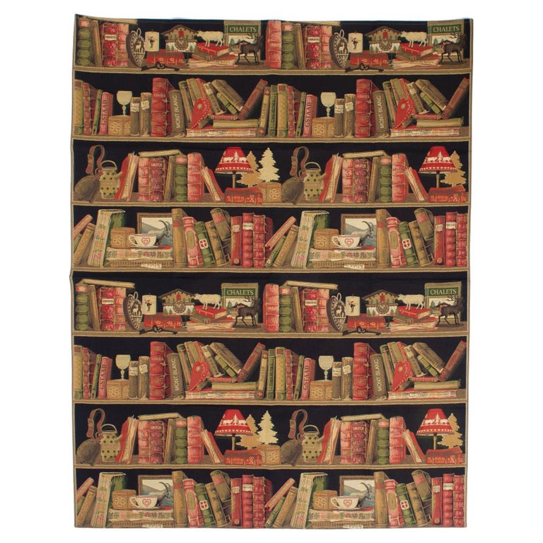 Wall Tapestry with Bookcase For Sale at 1stDibs