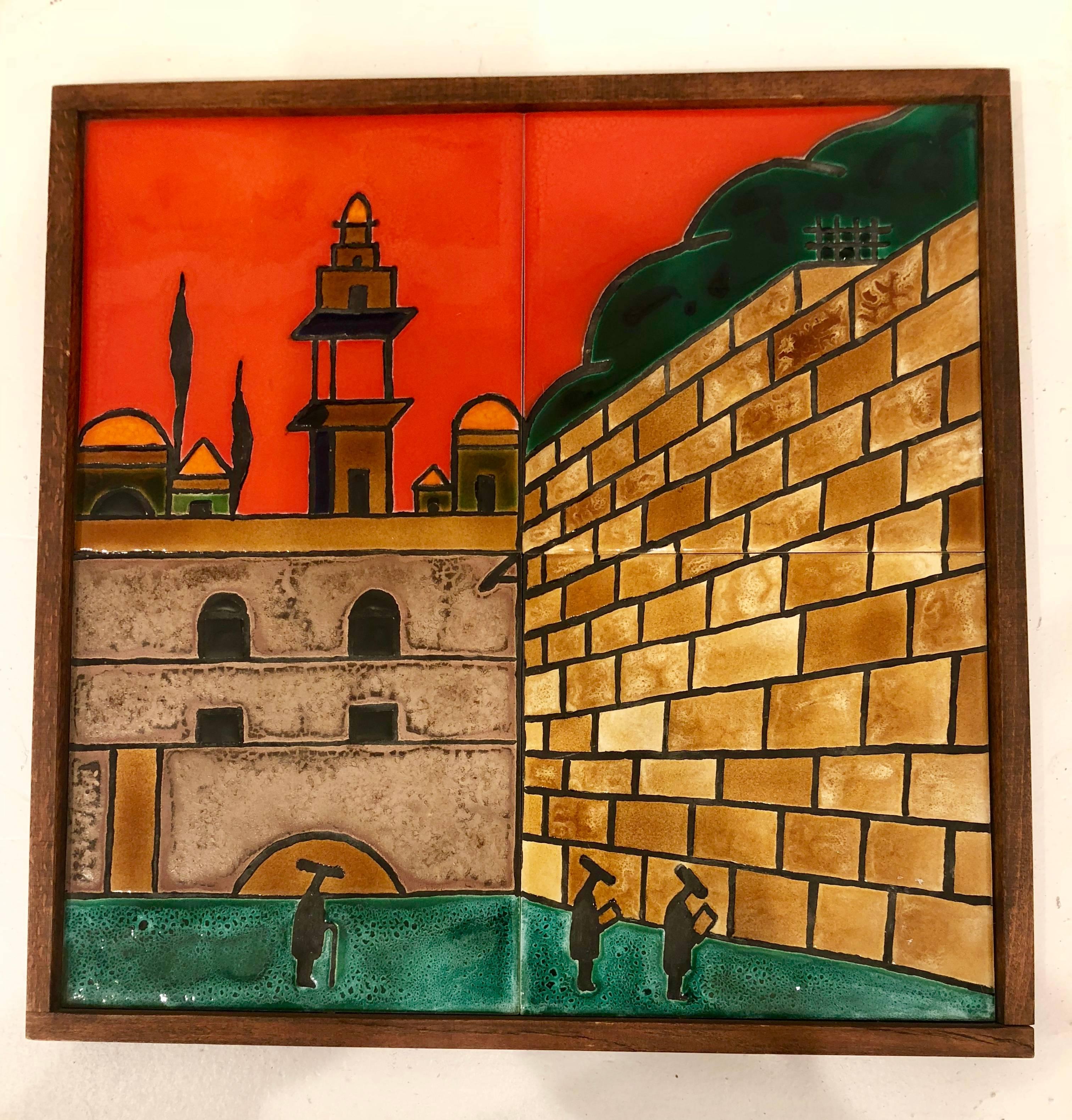 Israeli Wall Tile by Hayadith Pardess Hanna Israel Wailing Wall