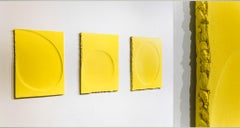 Wall Tiles in Yellow wty#02 Sculptural Object By Caspi Ceramics NL