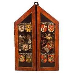 Wall triptych, Pietà and Saints John. Oil on panel, metal. Spanish school, 16th