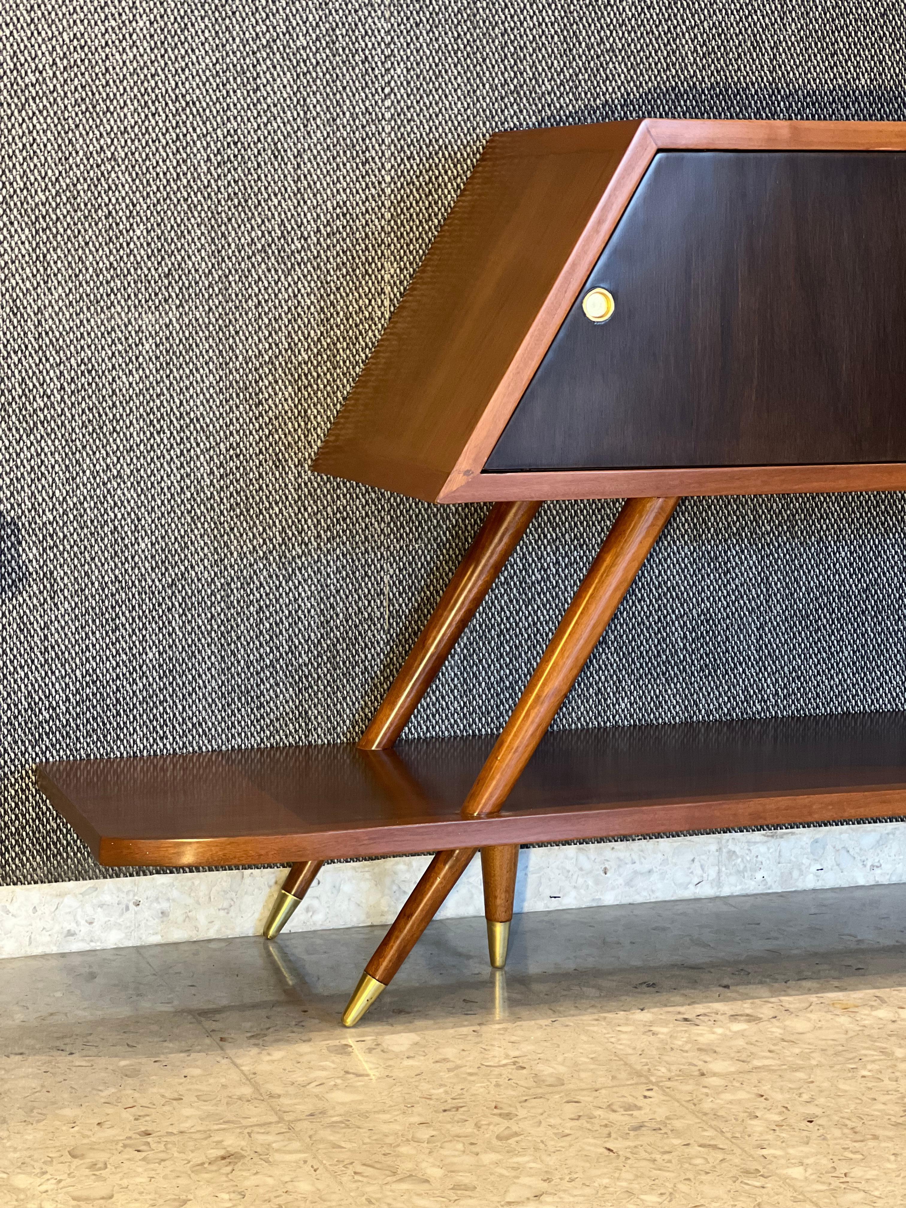 Mexican Wall Unit Attributed to Eugenio Escudero For Sale