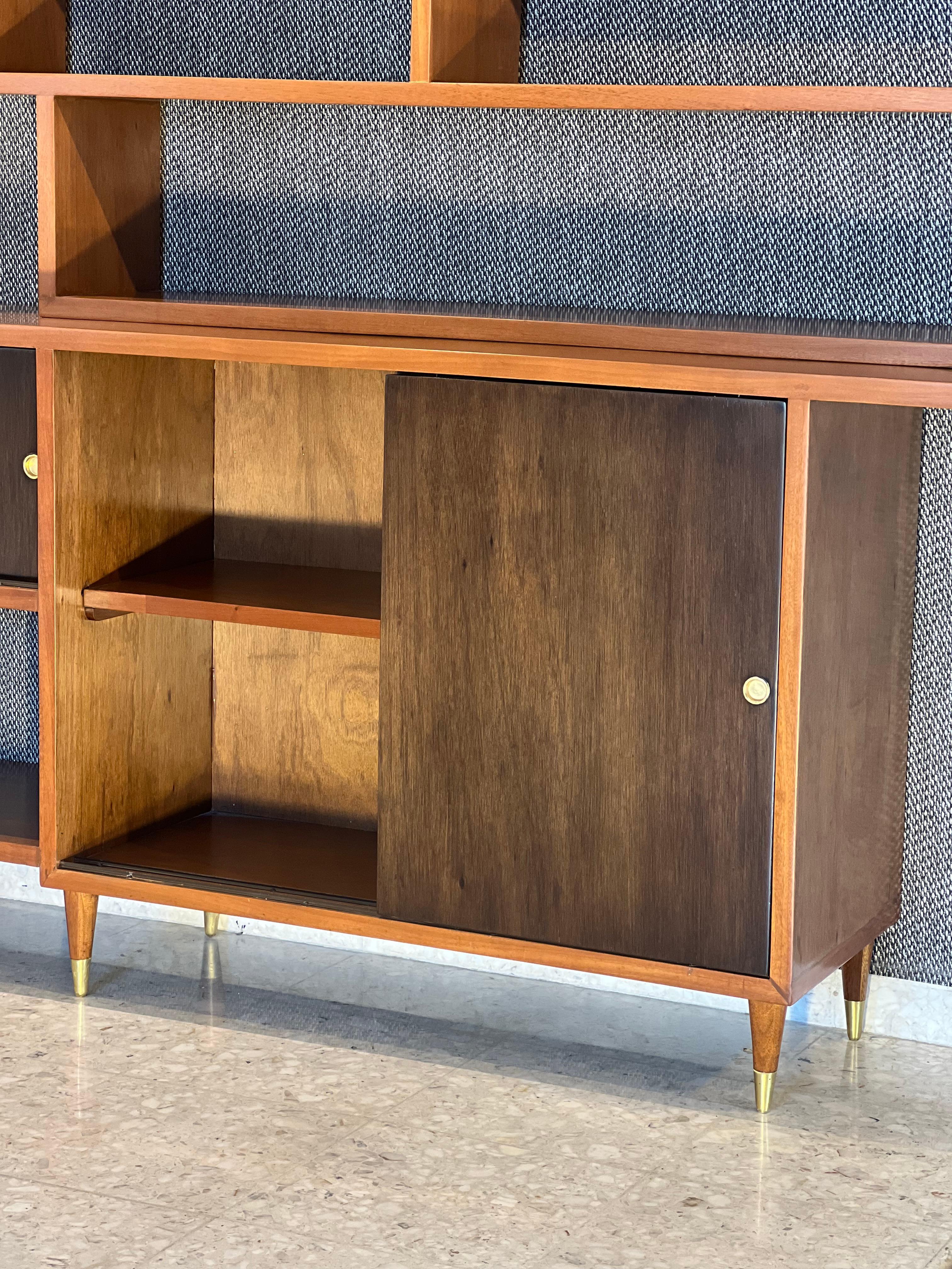 Brass Wall Unit Attributed to Eugenio Escudero For Sale