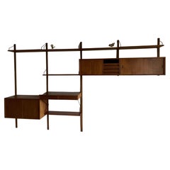 Wall Unit /Book Shelves in Teak, Denmark, 1950s Designed by Poul Cadovius