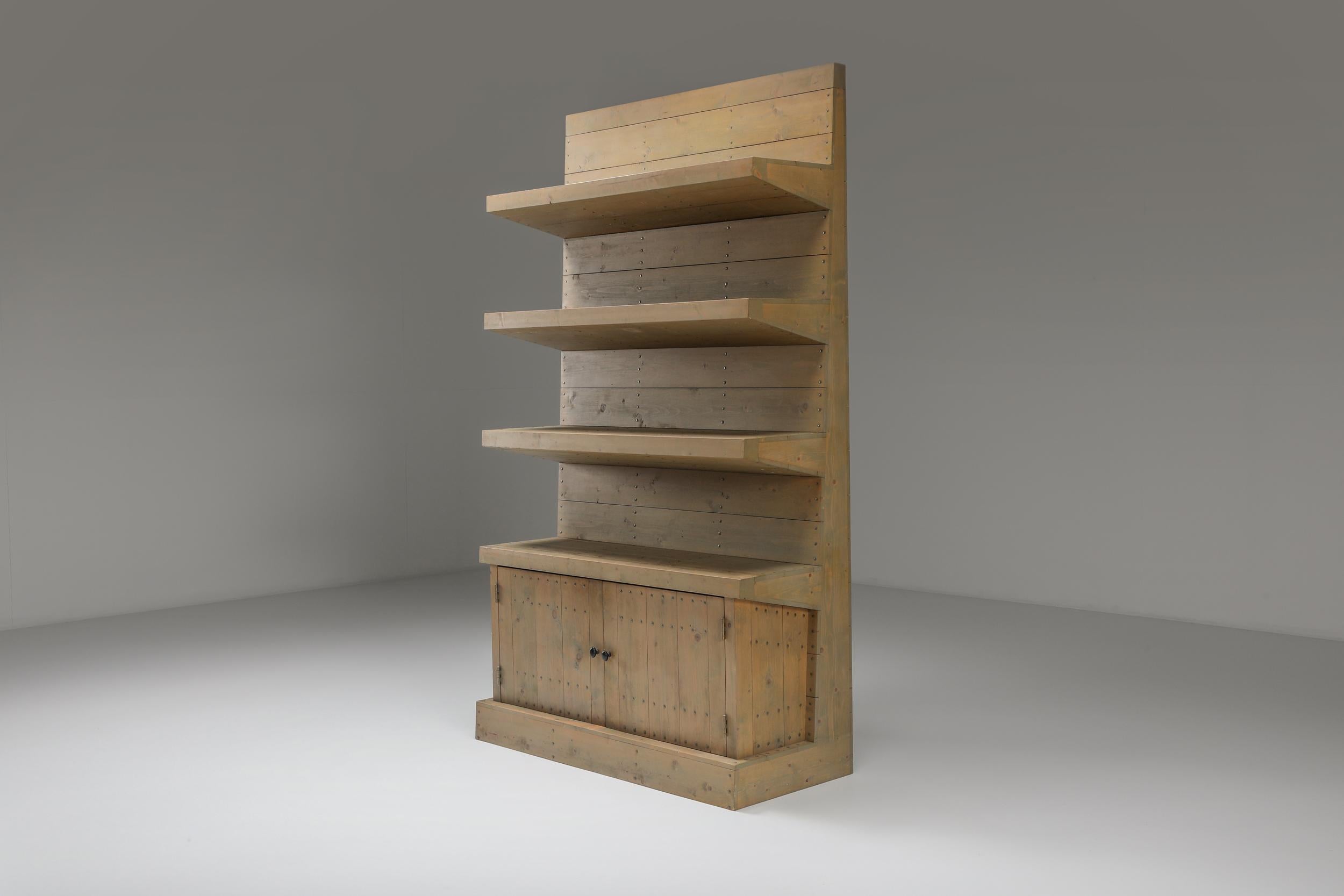 Dutch Wall Unit by Dom Hans van der Laan in It's Typical Minimal Brutalist Style For Sale