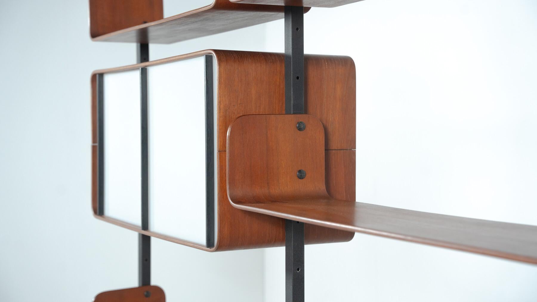 Wall Unit by Franco Campo and Carlo Graffi for Home Torino, 1950s im Angebot 11