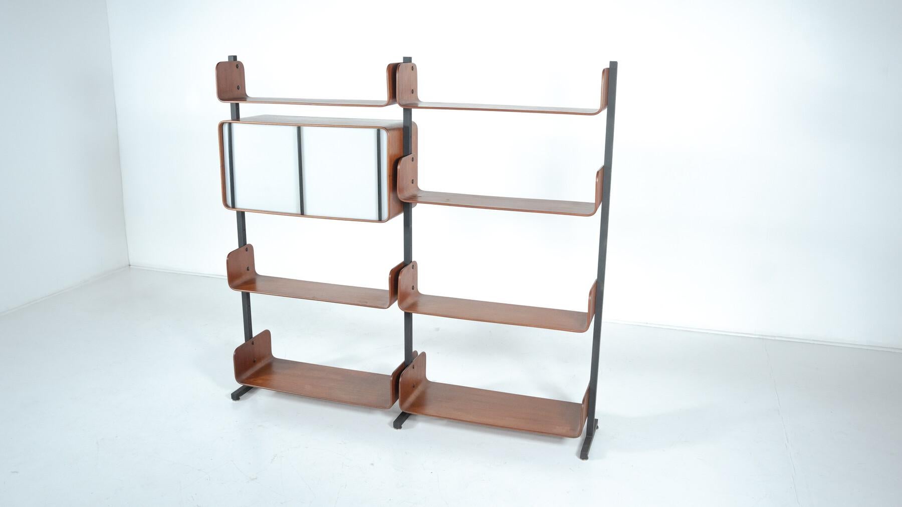 Wall Unit by Franco Campo and Carlo Graffi for Home Torino, 1950s im Angebot 12