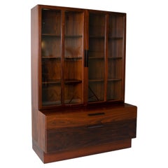 Vintage Wall Unit by Ib Kofod-Larsen for Faarup Møbelfabrik in Rosewood, Denmark 1960s