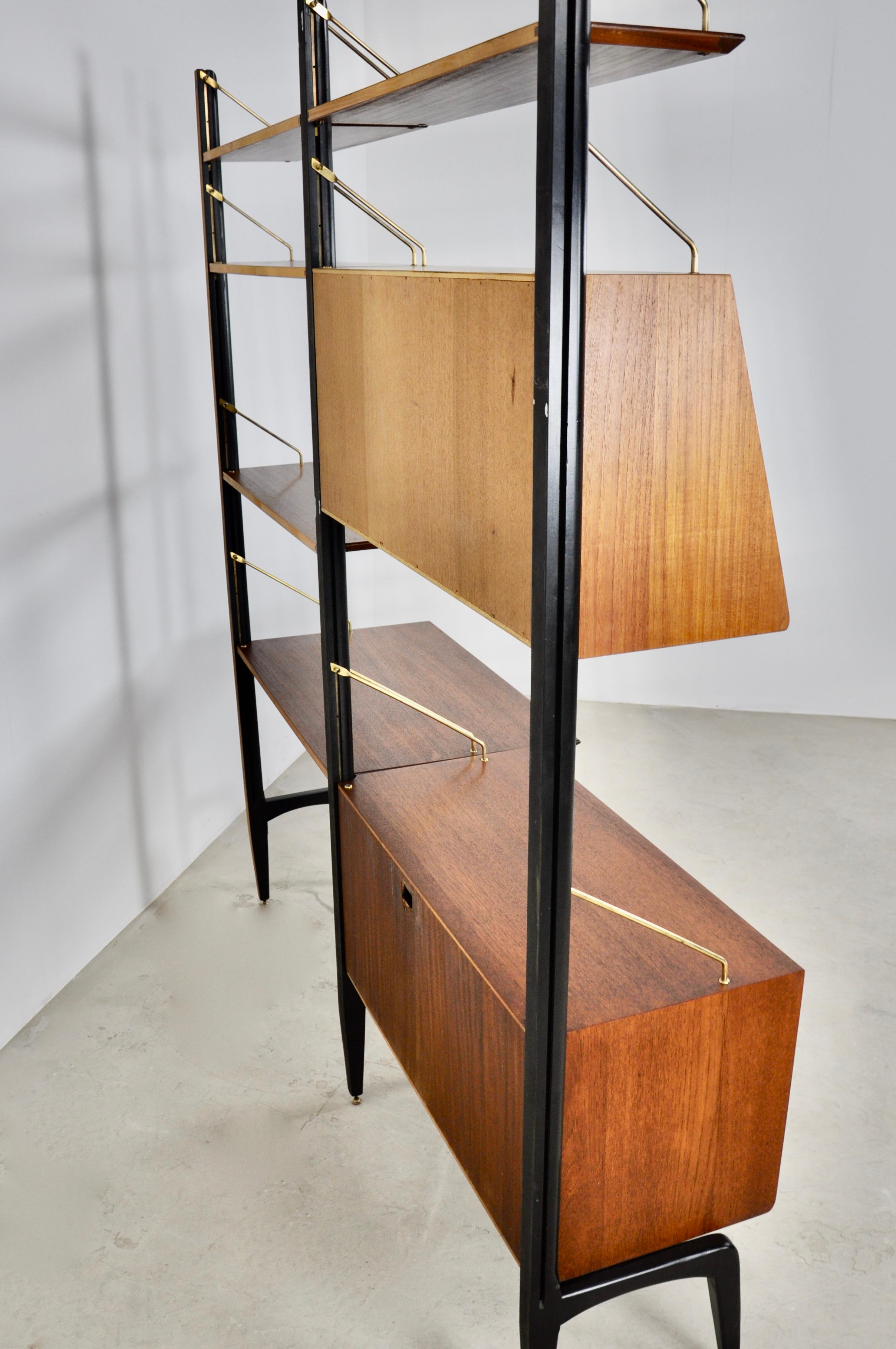 Wall Unit by Louis Van Teeffelen for Wébé, 1960s In Good Condition In Lasne, BE