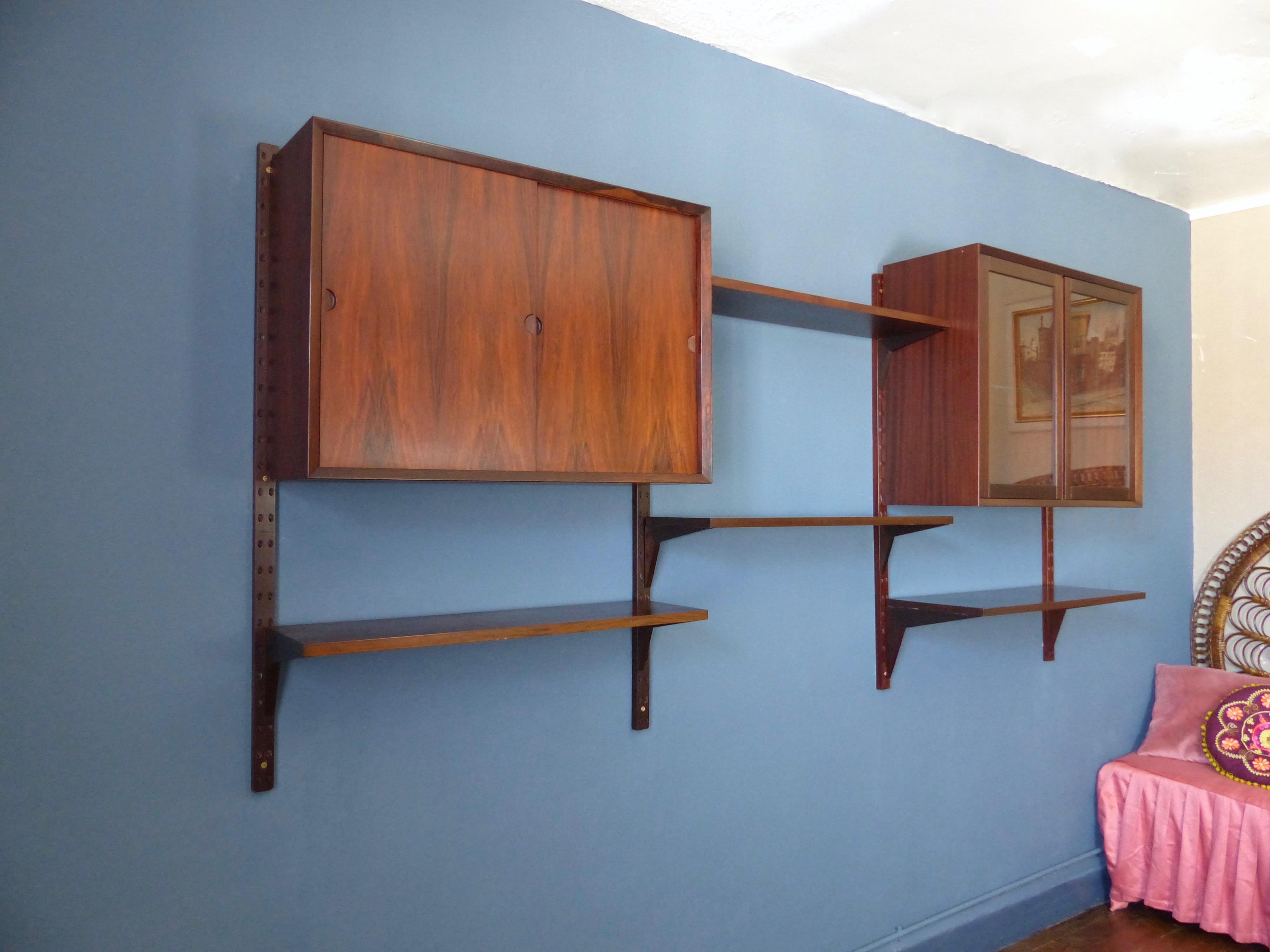 Mahogany Wall Unit by Poul Cadovius for Cado For Sale