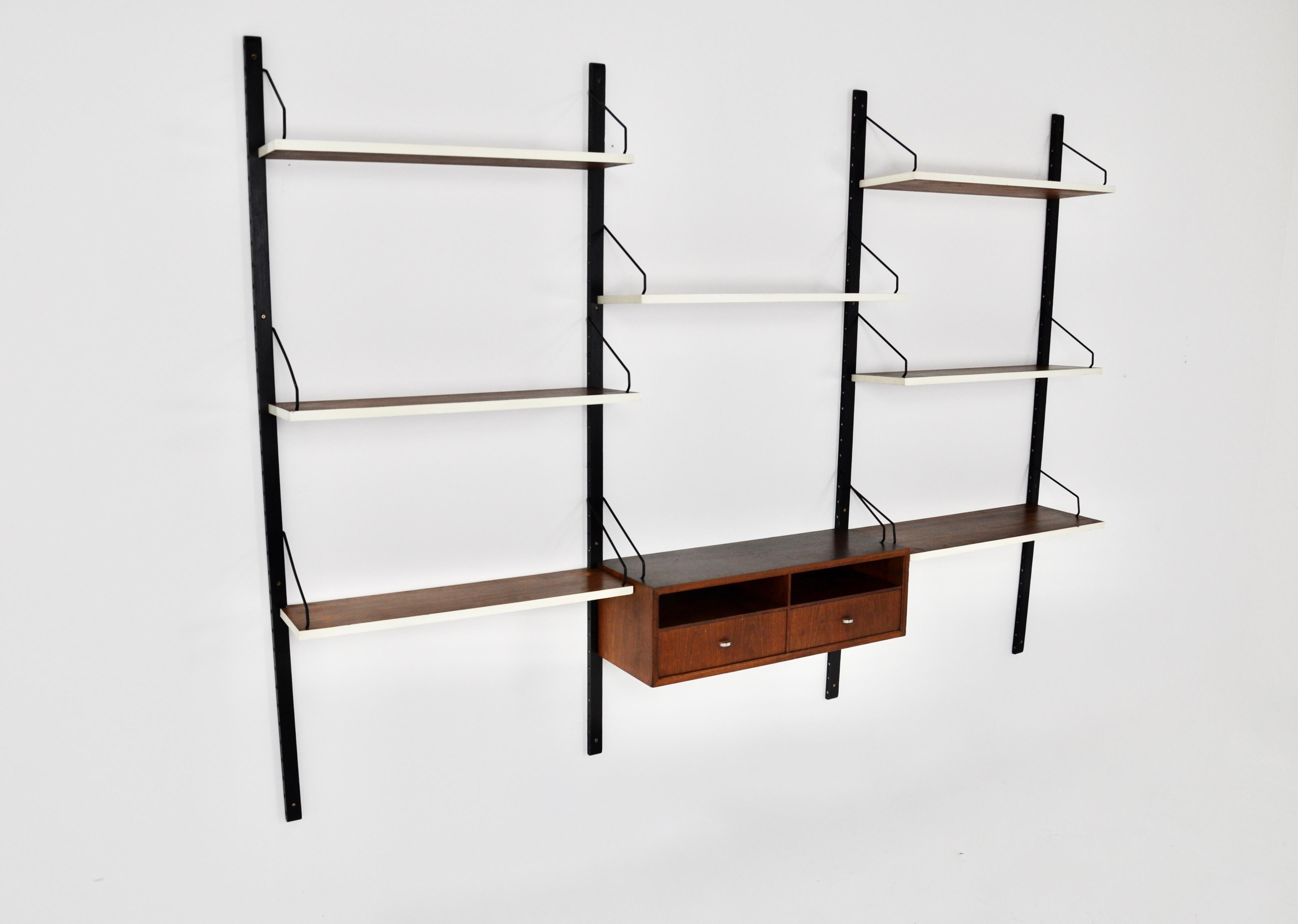 Danish Wall Unit by Poul Cadovius for Royal System 1950s