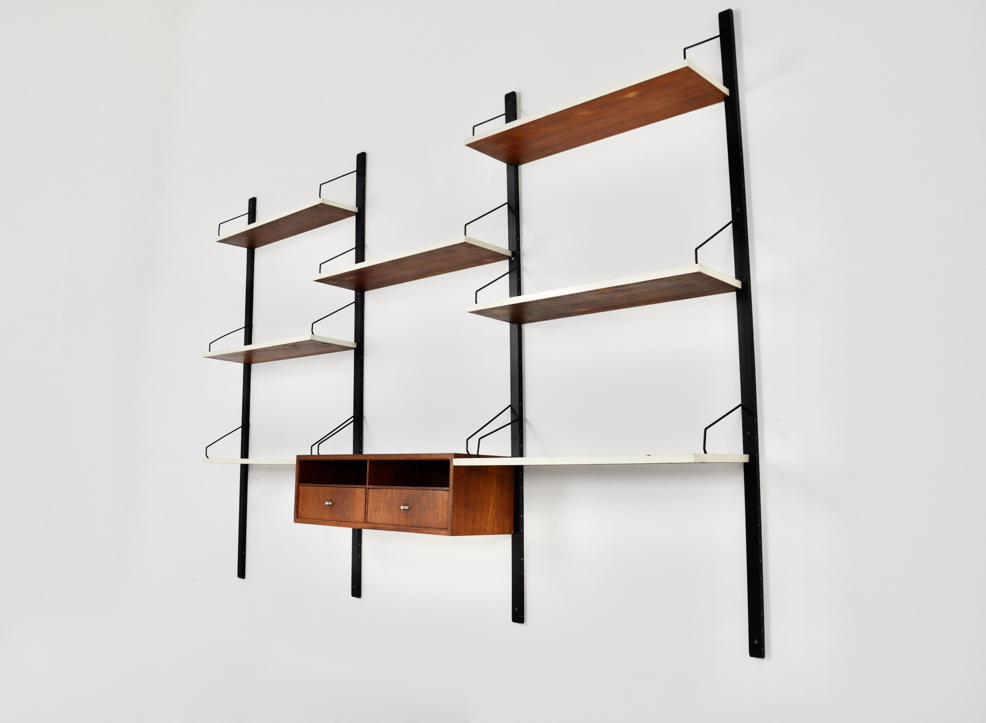 Mid-20th Century Wall Unit by Poul Cadovius for Royal System 1950s