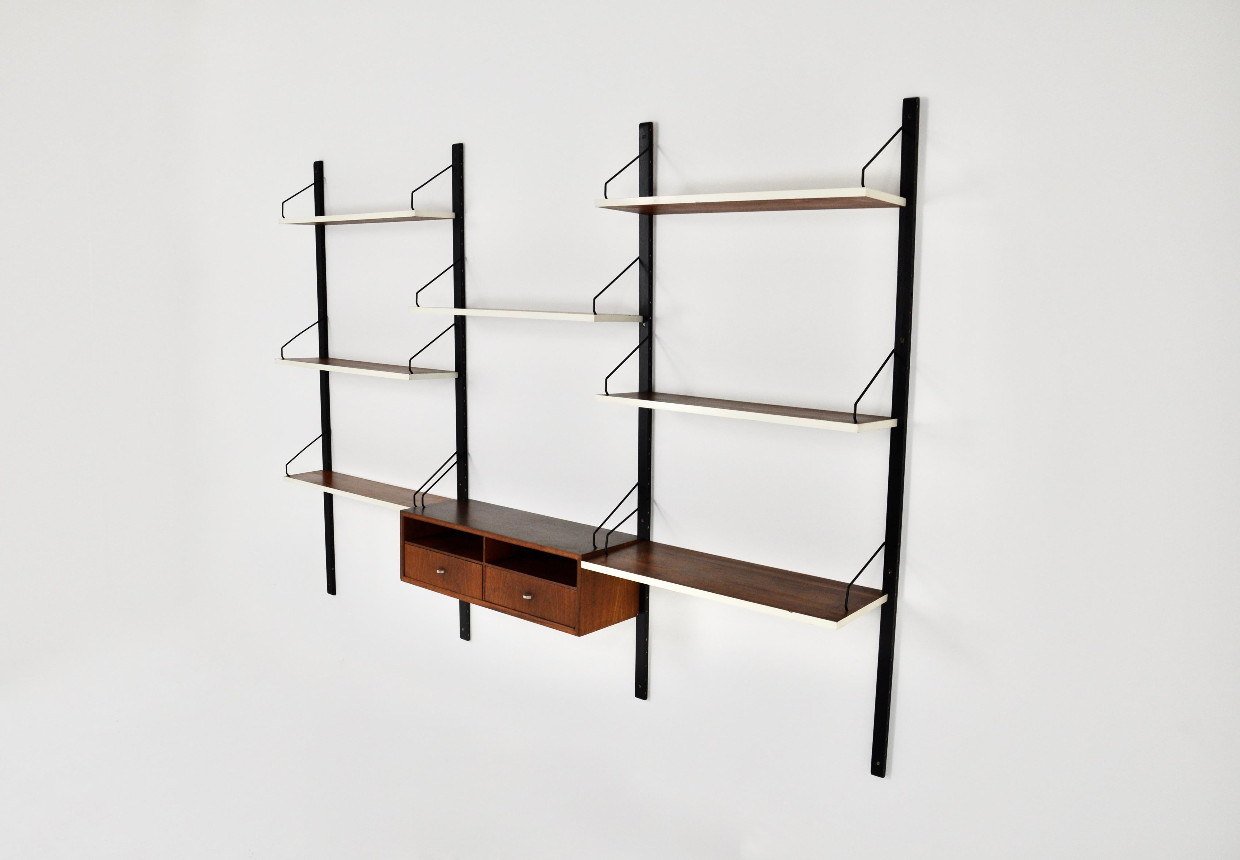 Metal Wall Unit by Poul Cadovius for Royal System 1950s