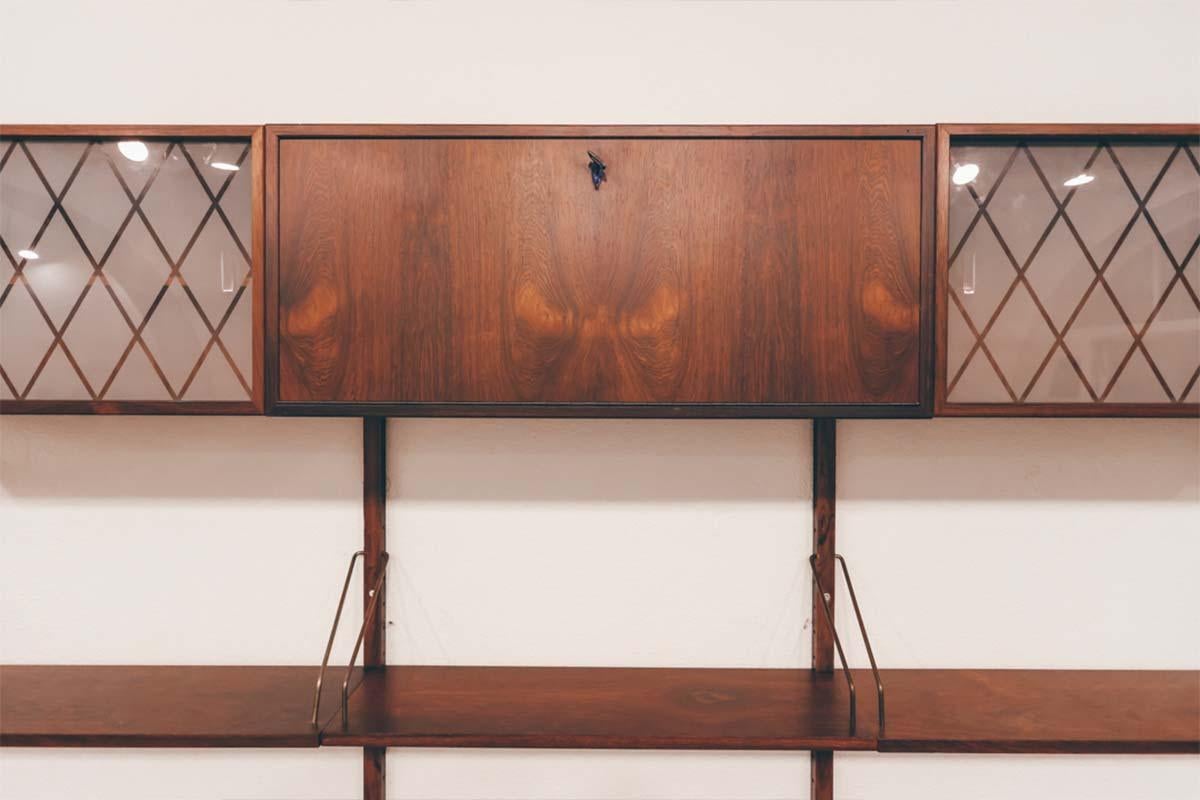 Wall Unit Danish Mid Century Modular System, 1960s 4