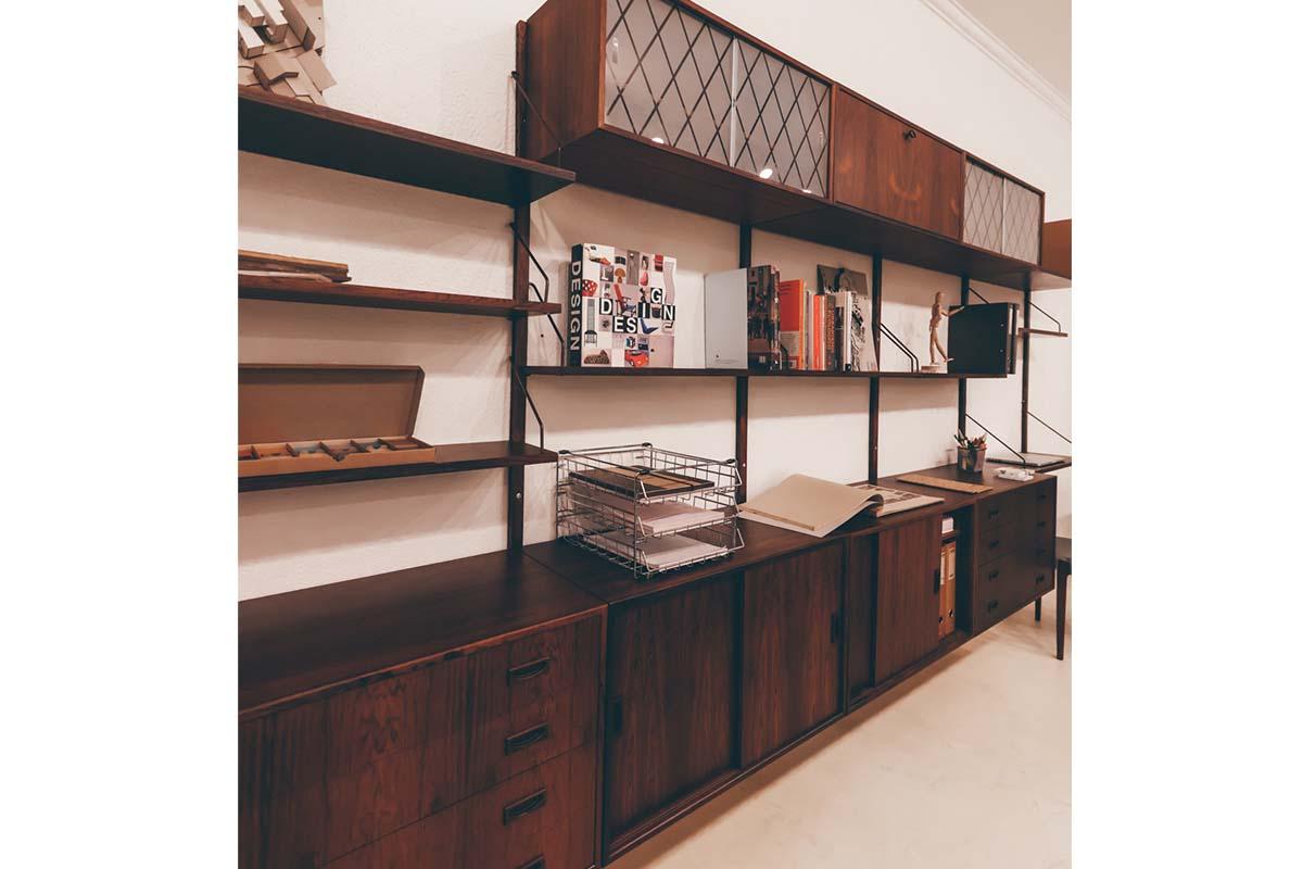 Mid-Century Modern Wall Unit Danish Mid Century Modular System, 1960s