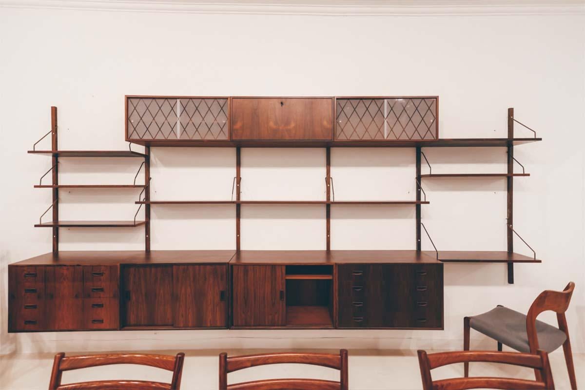 Wall Unit Danish Mid Century Modular System, 1960s 2