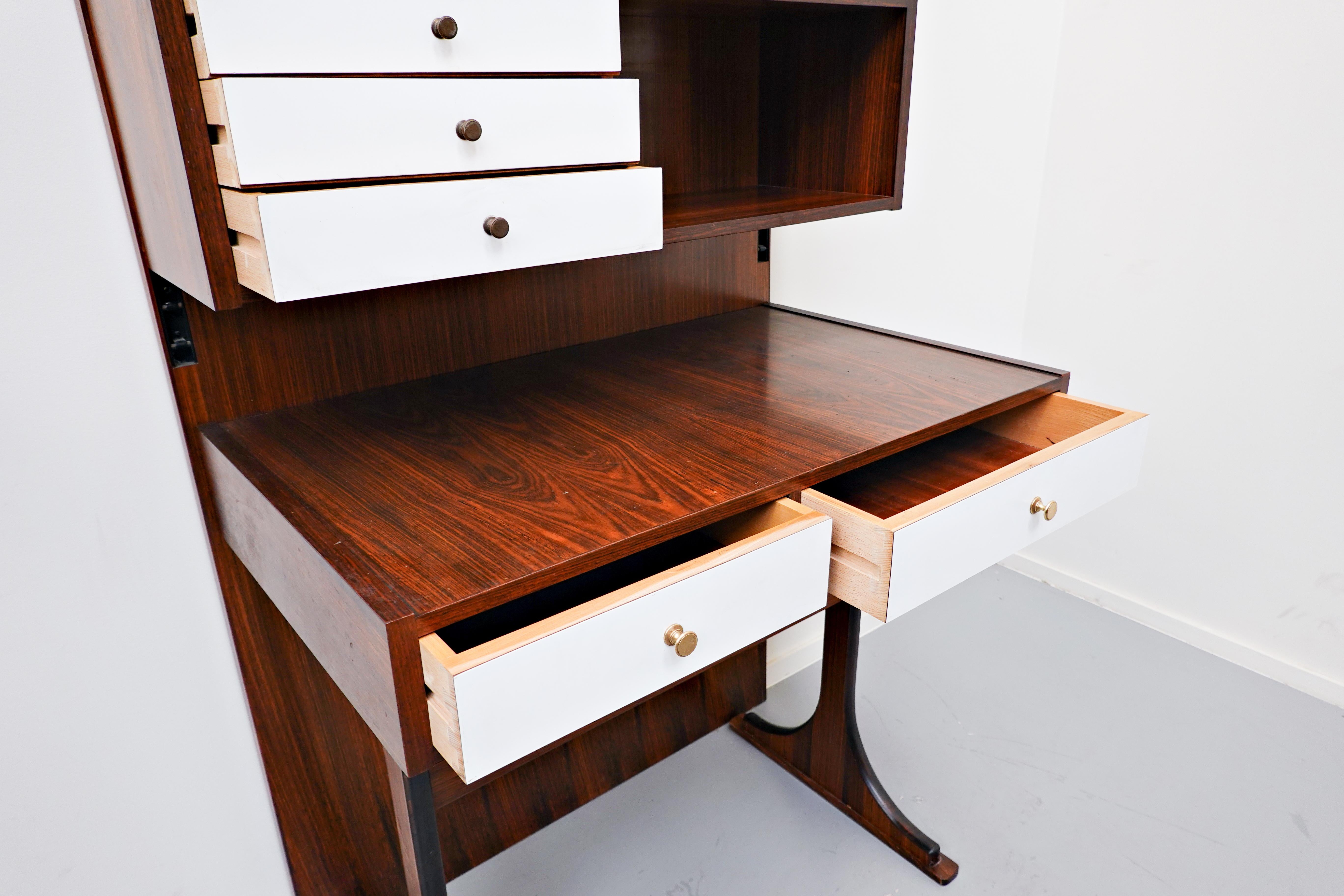 Mid-Century Modern Wall-Unit Desk Attributed to Sormani, Italy, 1960s 4