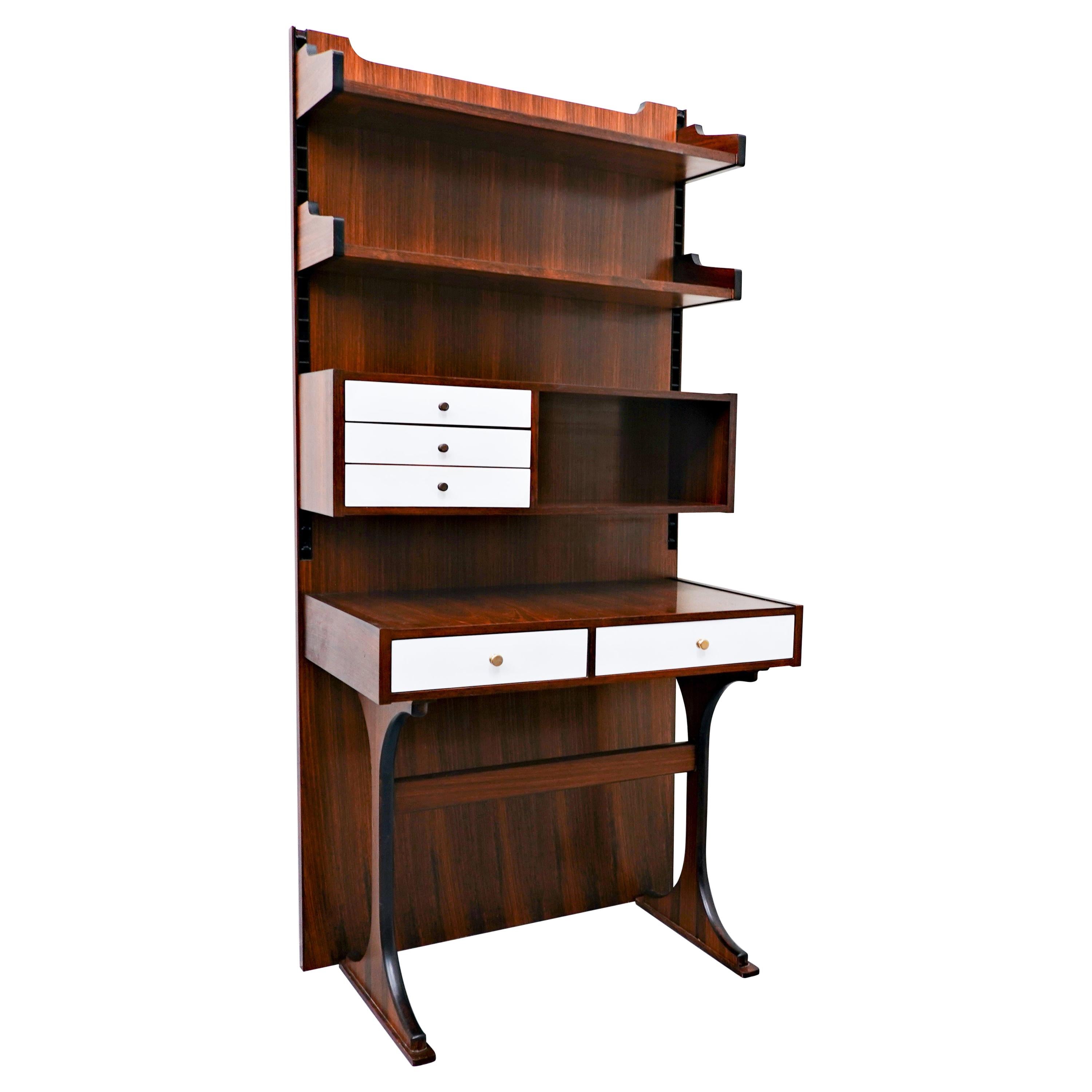 Mid-Century Modern Wall-Unit Desk Attributed to Sormani, Italy, 1960s