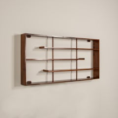 Rare Wall Unit in Brazilian Hardwood, by Joaquim Tenreiro, Mid-Century Modern