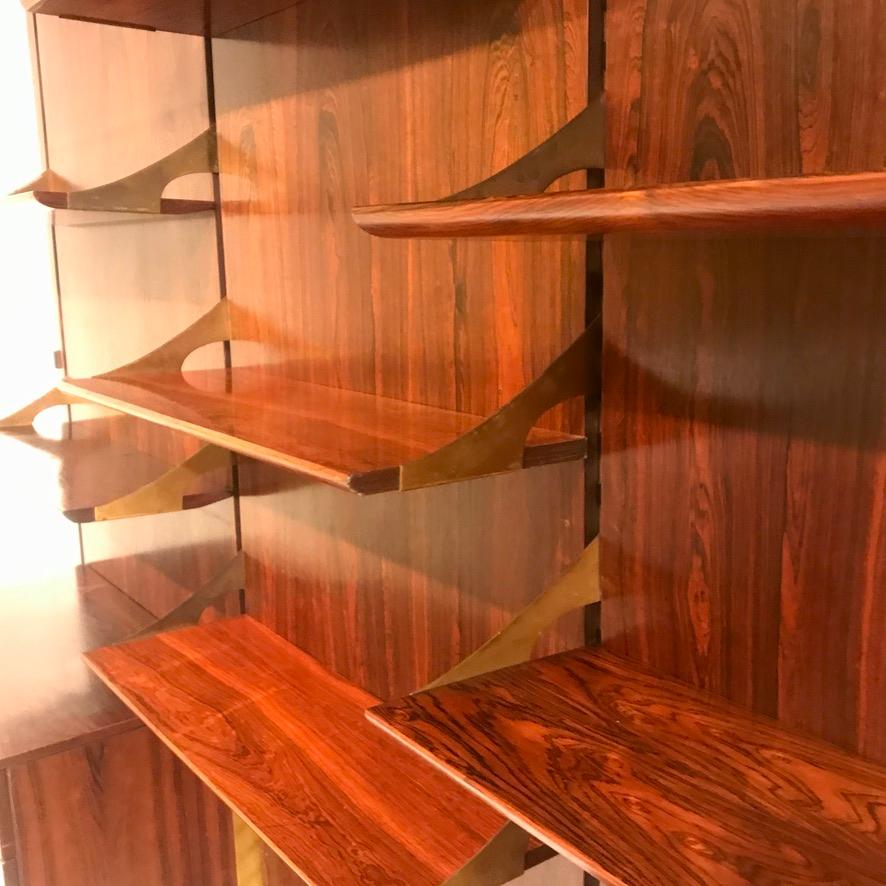 Wood Wall Unit by Raffaella Crespi for Mobilia, Italy 1960s