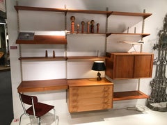 Wall Unit in Teak by Kai Kristiansen for FM Møbler, 1960s