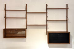 Wall unit in teak in the style of Poul Cadovius - 1960s