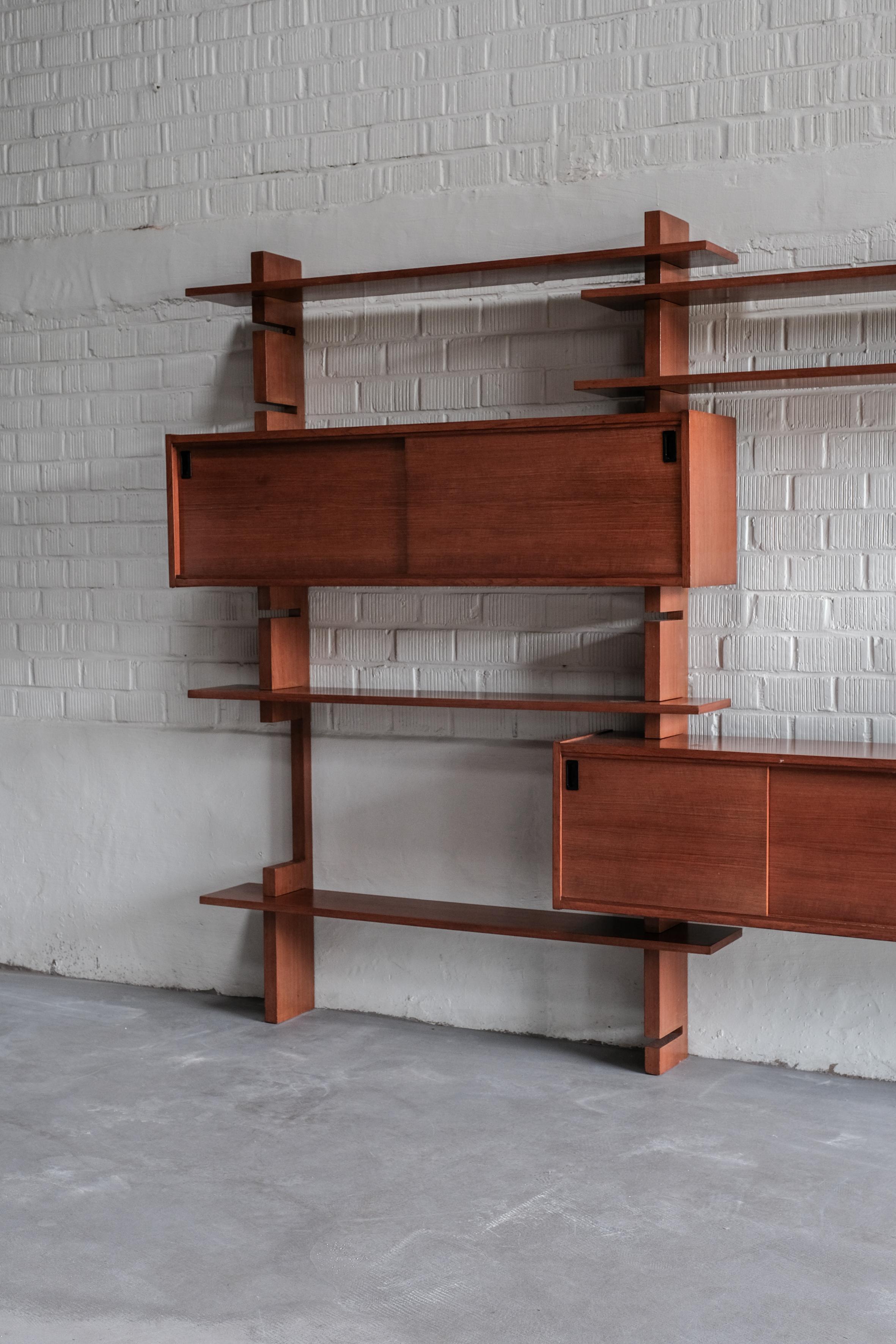Wall unit in wood by Amma Torino, Italy 1970, Mid-century Modern 9