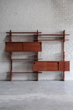 Wandschrank aus Holz von Amma Torino, Italien, 1970, Moderne der Mitte des Jahrhunderts