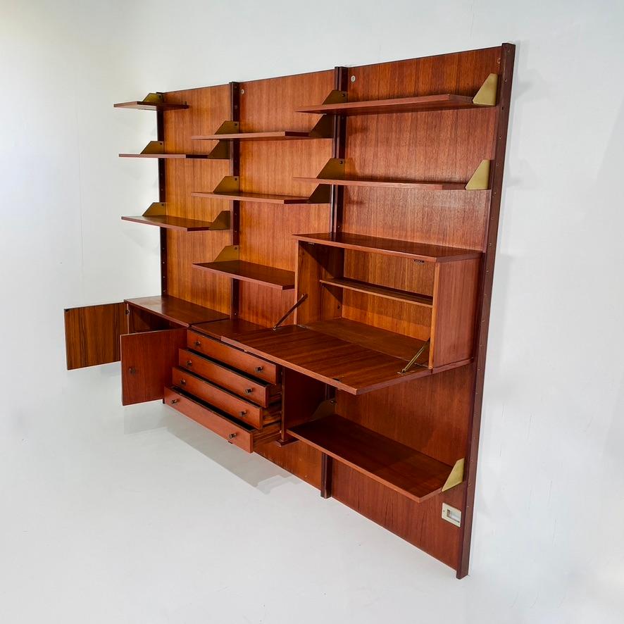 Mid-20th Century Wall Unit in Wood, Italy 1960's
